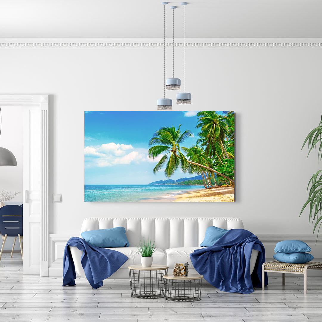 Tablou Canvas - Palmieri pe Plajă