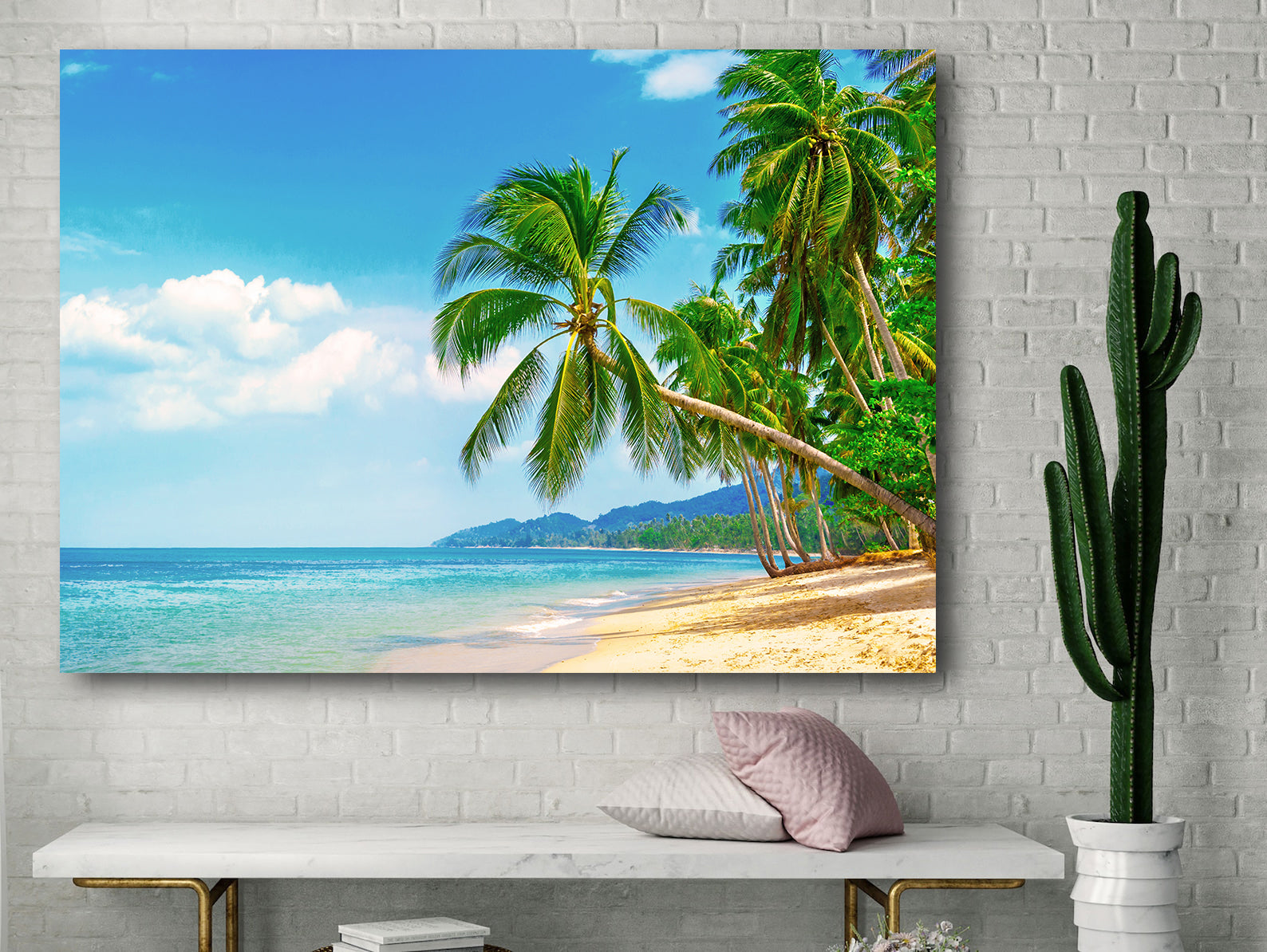 Tablou Canvas - Palmieri pe Plajă