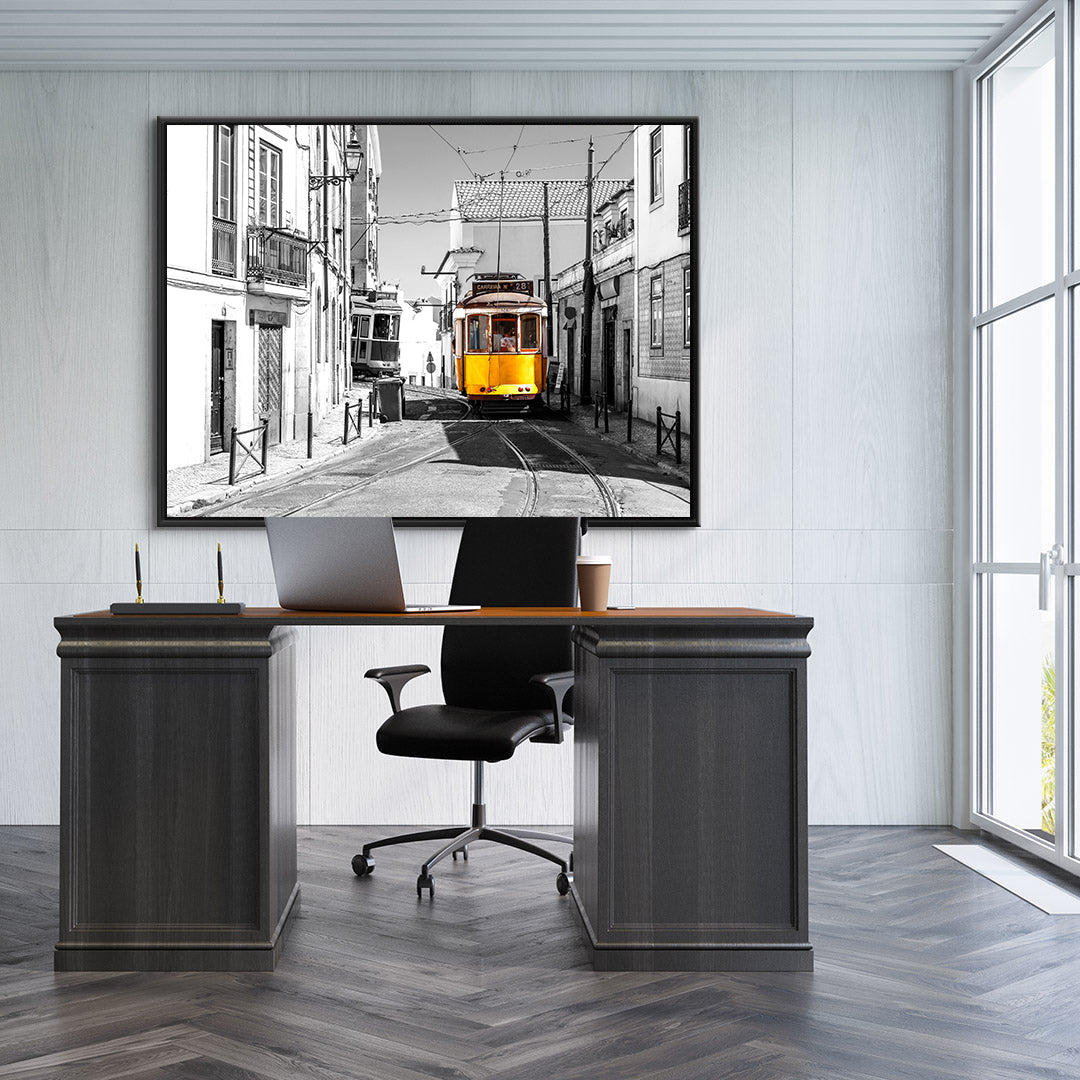 Tablou Canvas - Tramvai Galben