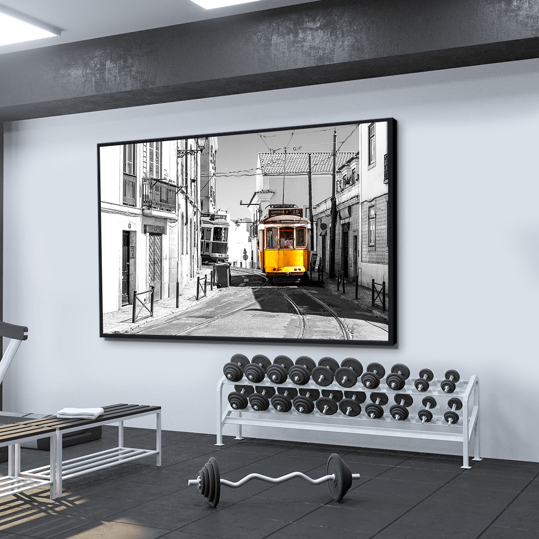 Tablou Canvas - Tramvai Galben