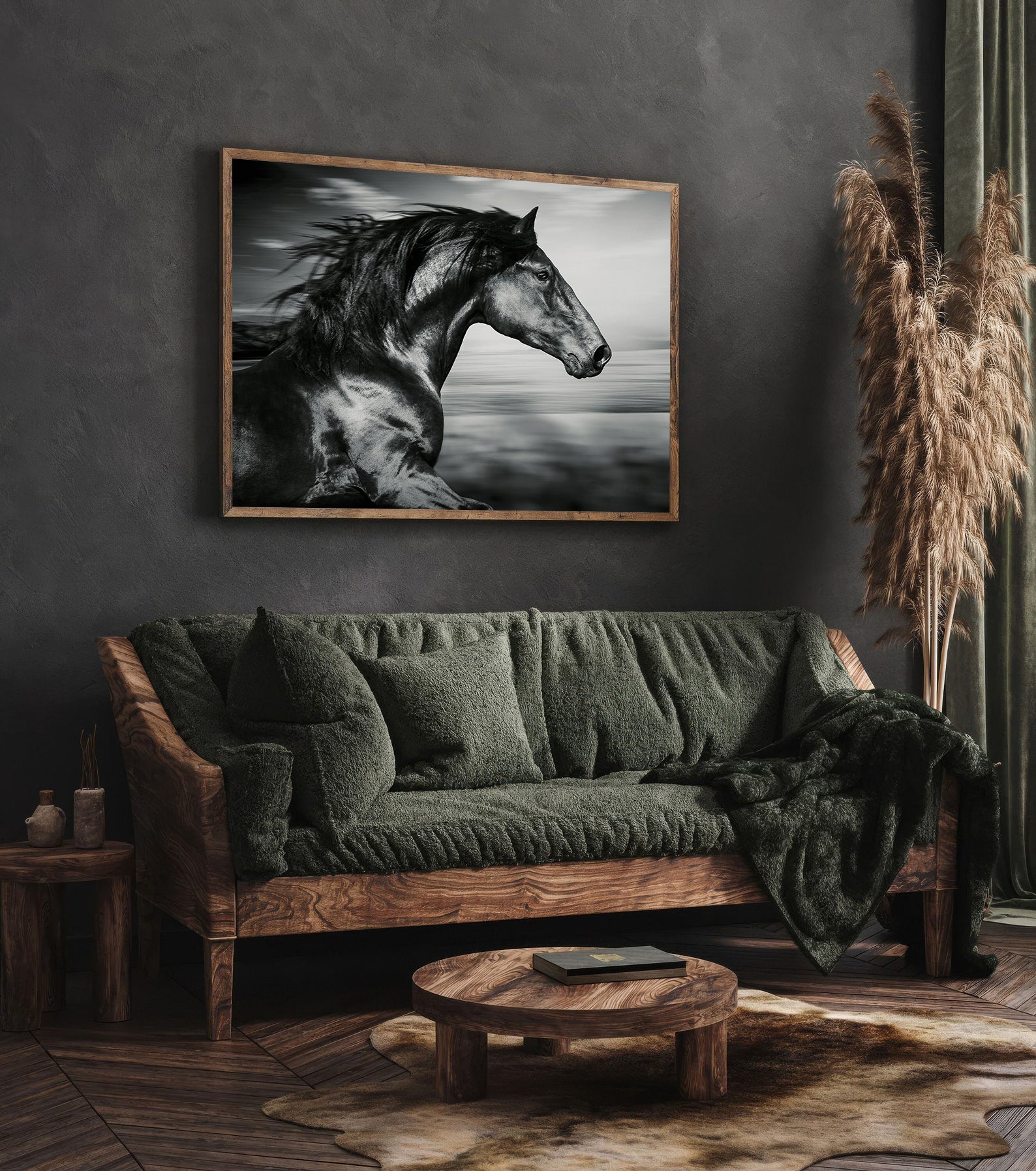 Tablou Canvas - Cal Sportiv Negru