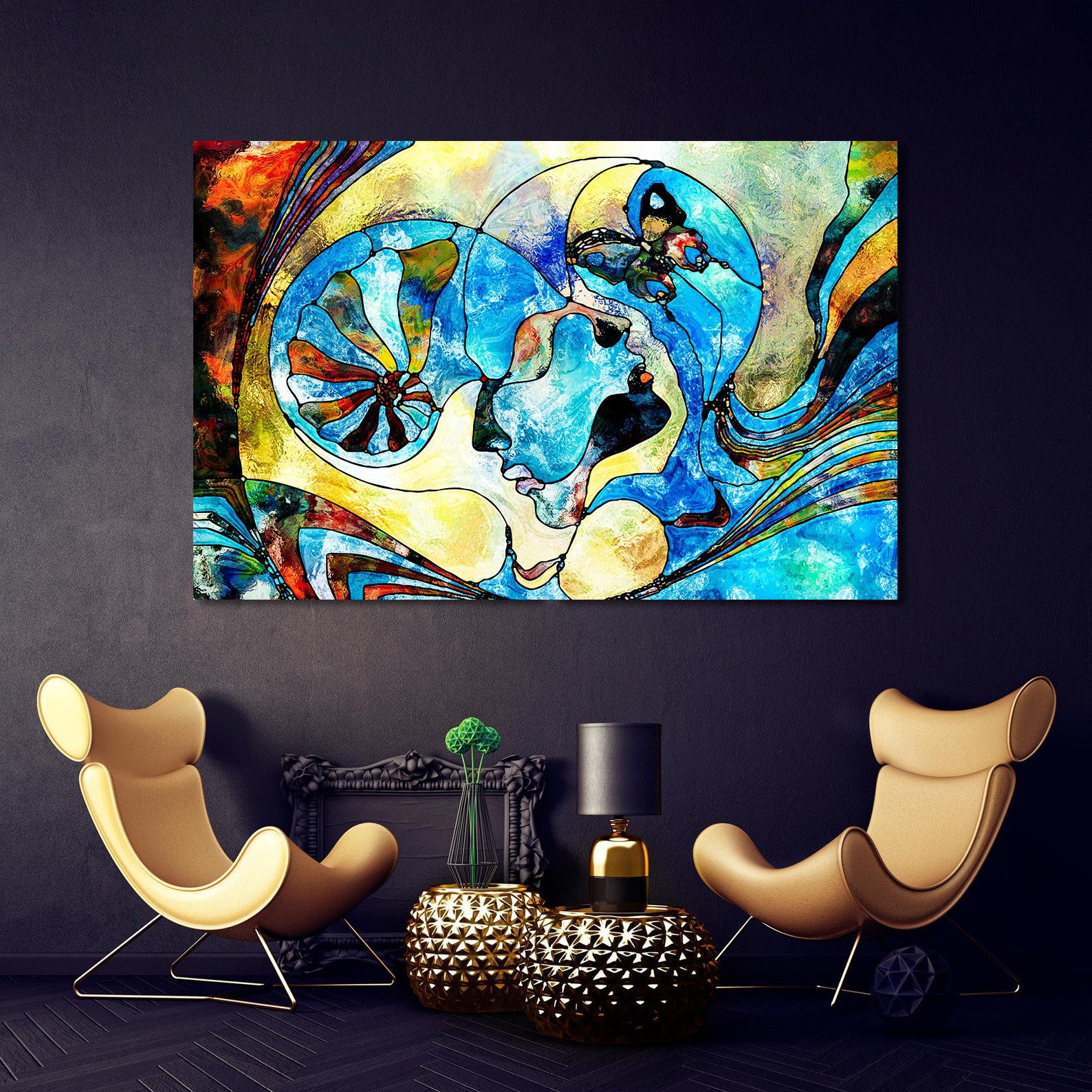 Tablou Canvas - Doi Îndrăgostiți Abstract