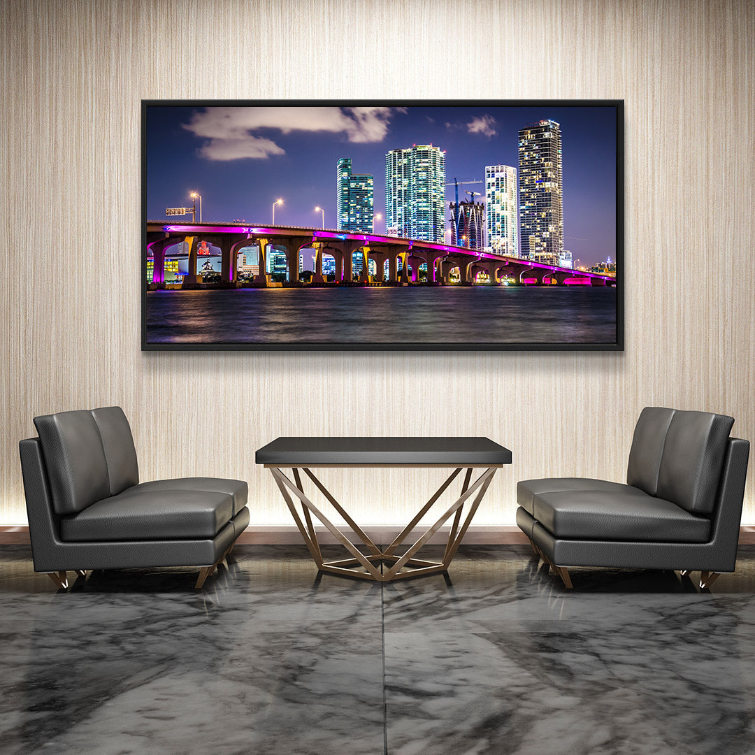 Tablou Canvas - Miami Florida Noaptea
