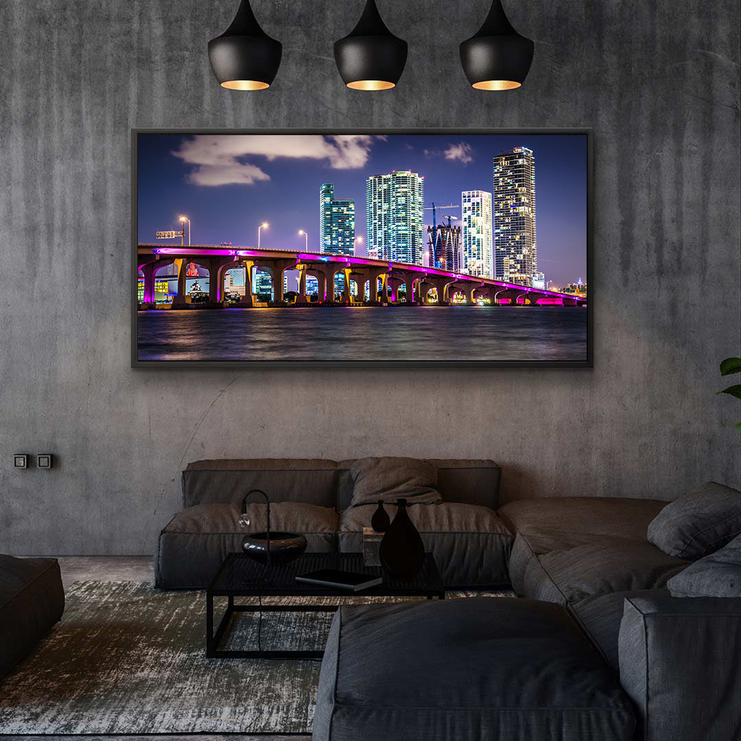 Tablou Canvas - Miami Florida Noaptea