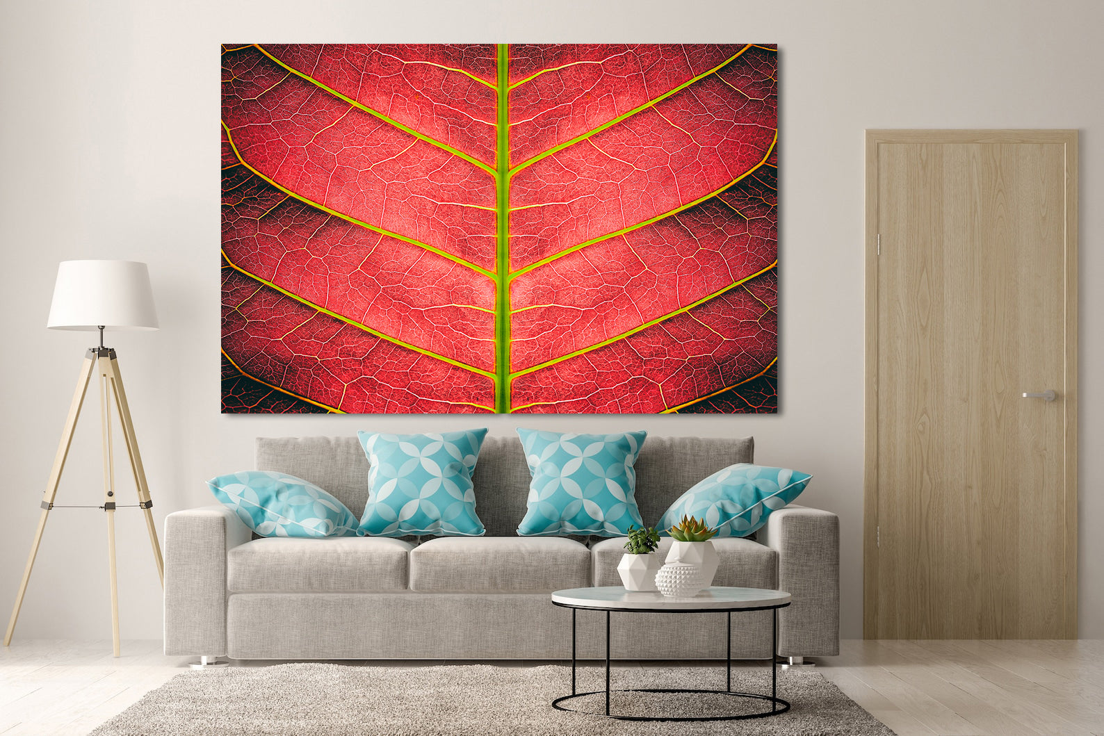 Tablou Canvas - Frunză Roșie