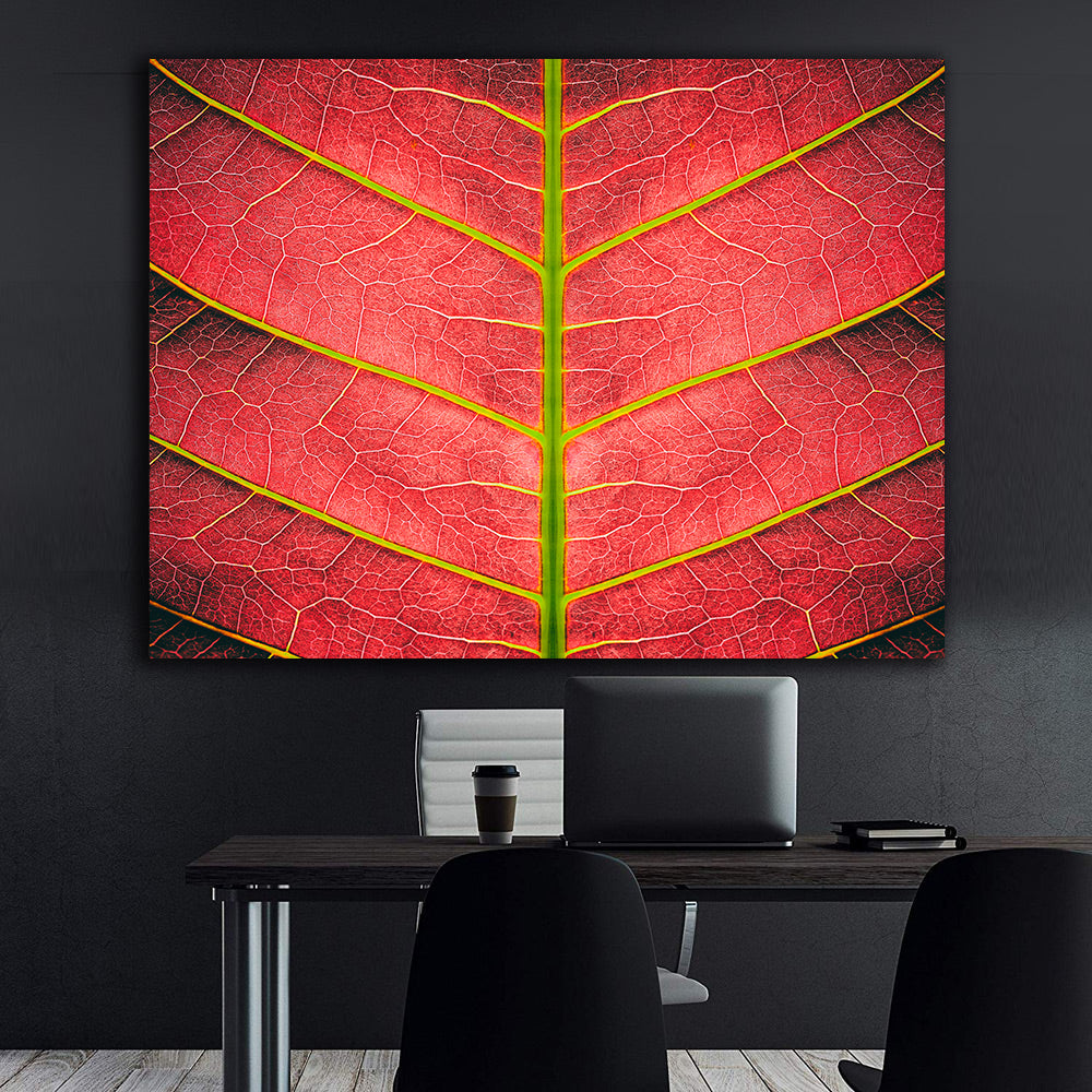 Tablou Canvas - Frunză Roșie