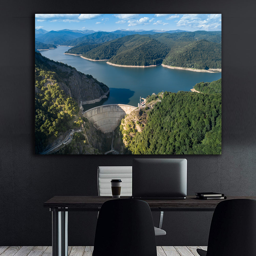 Peinture sur toile – Barrage et lac Vidraru
