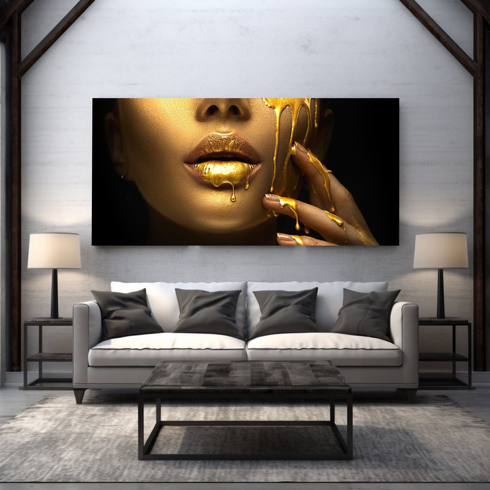 Tablou Canvas - Aur pe Buze