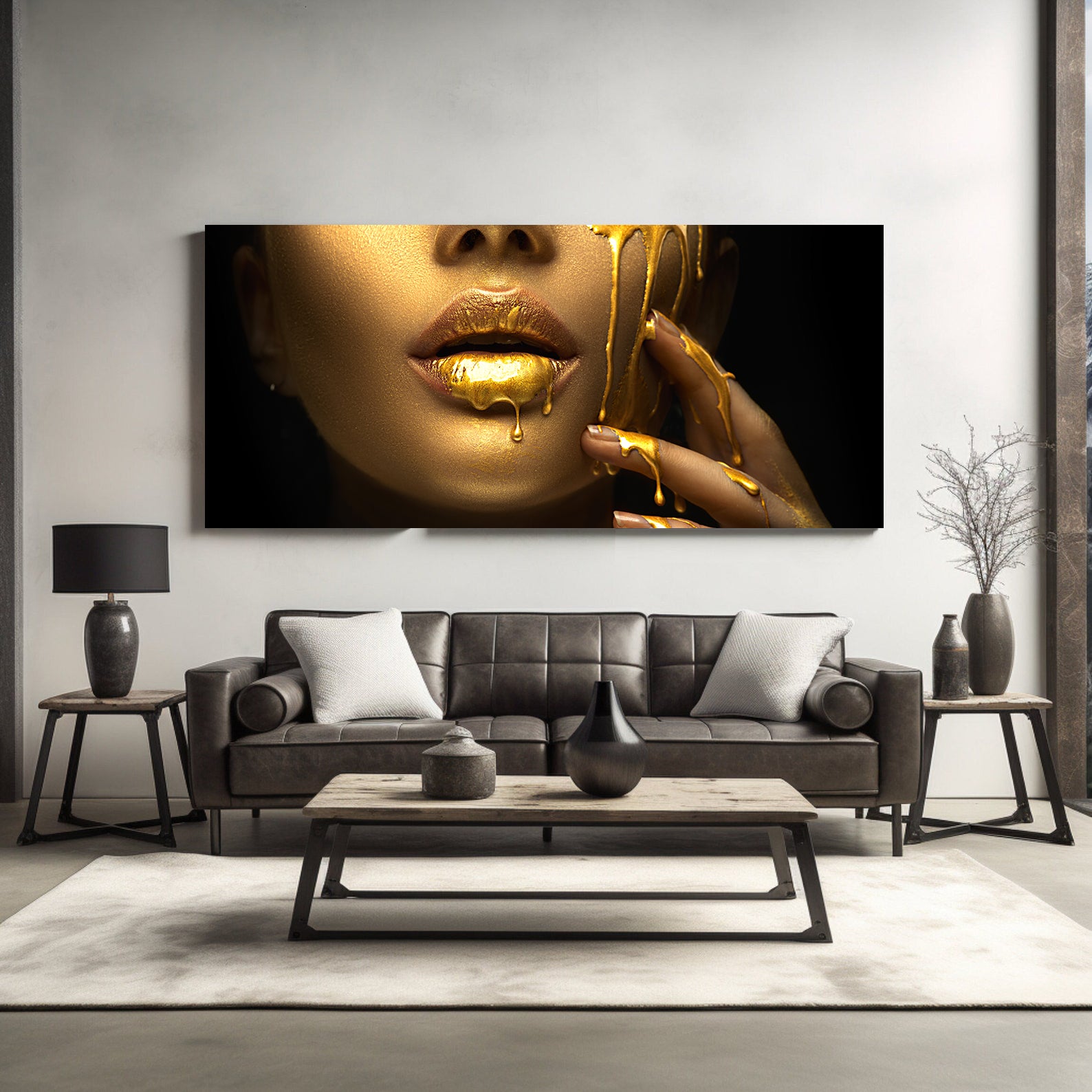 Tablou Canvas - Aur pe Buze