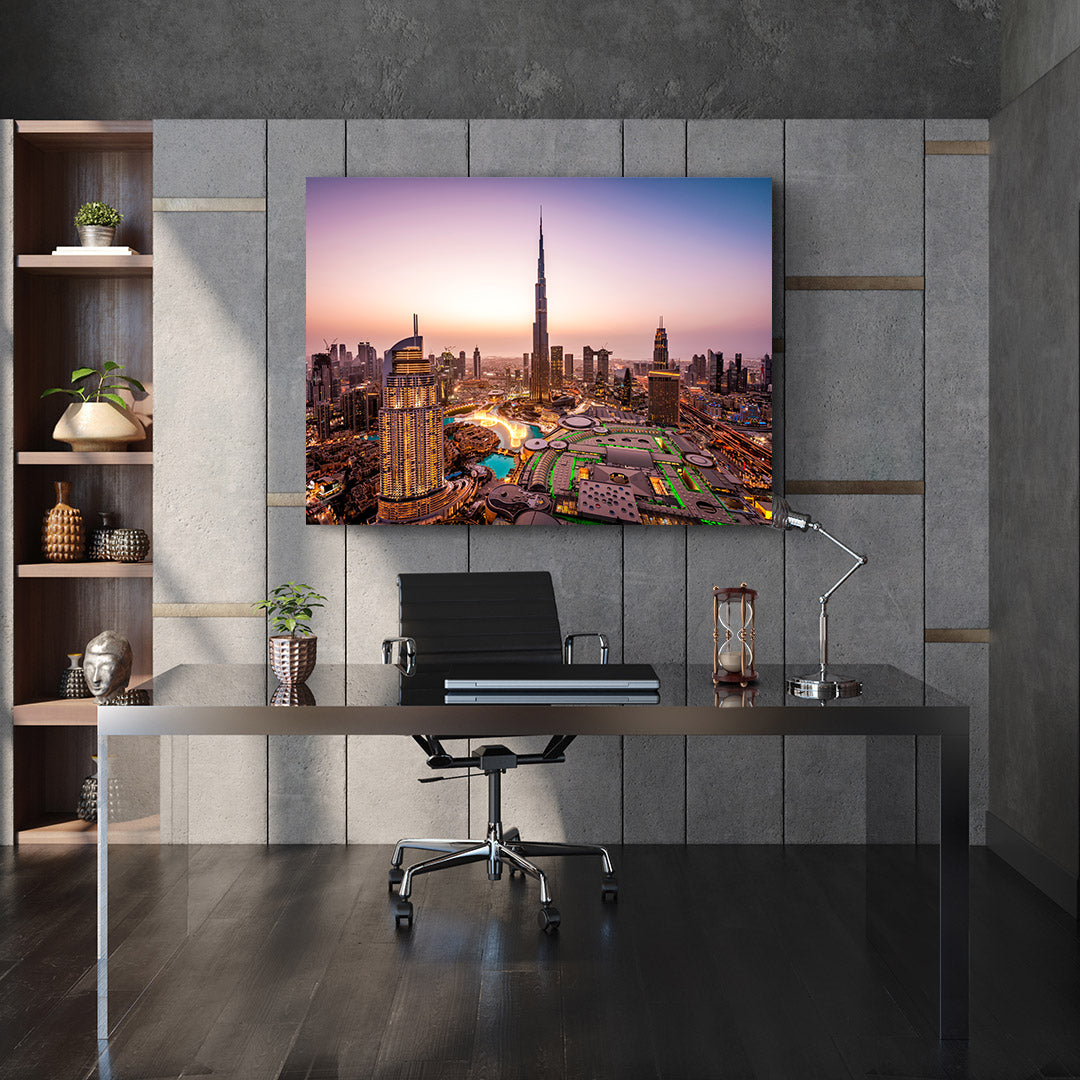 Tablou Canvas - Dubai la Apus