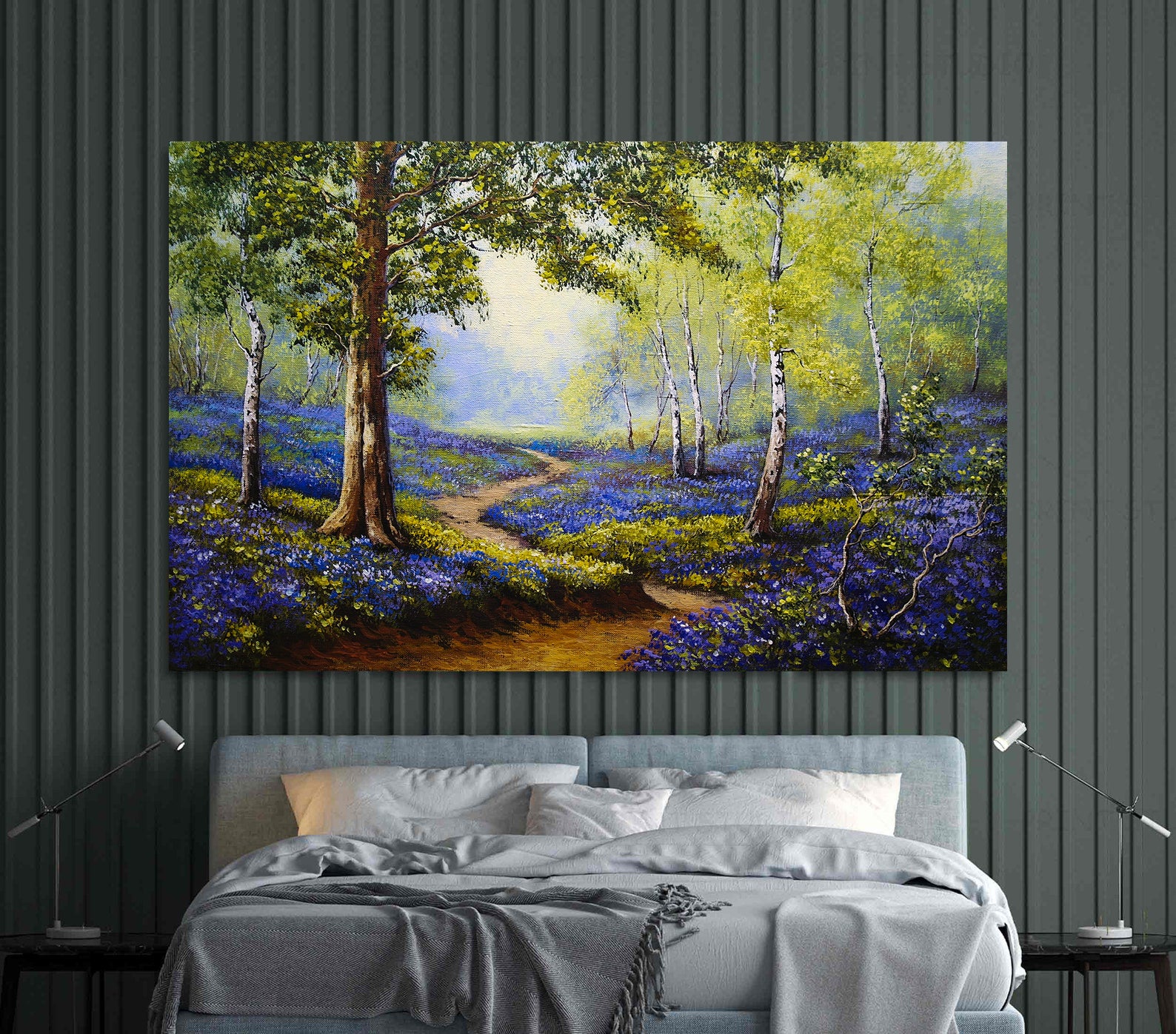 Peinture sur toile - Paysage forestier