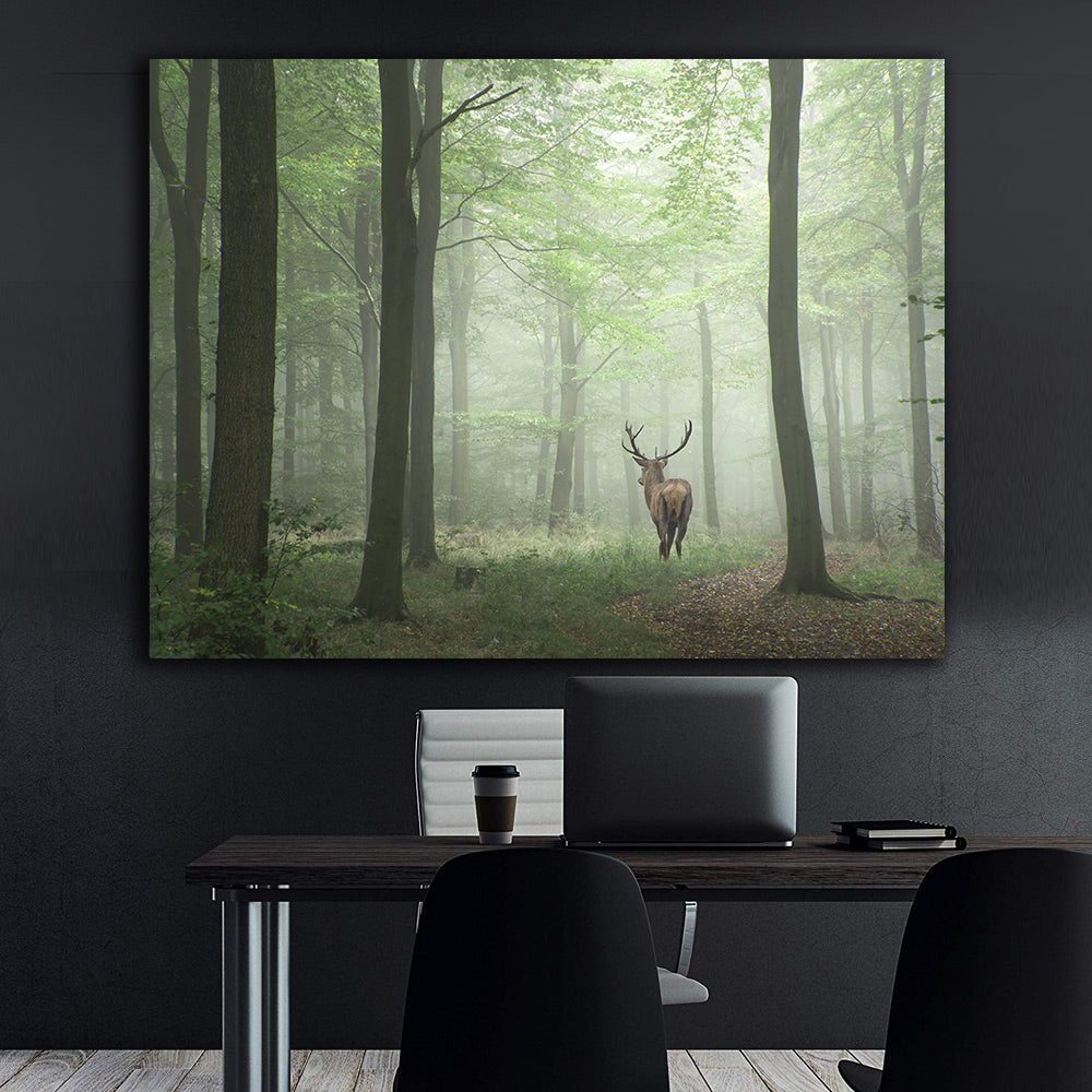Tablou Canvas - Cerb în Pădure