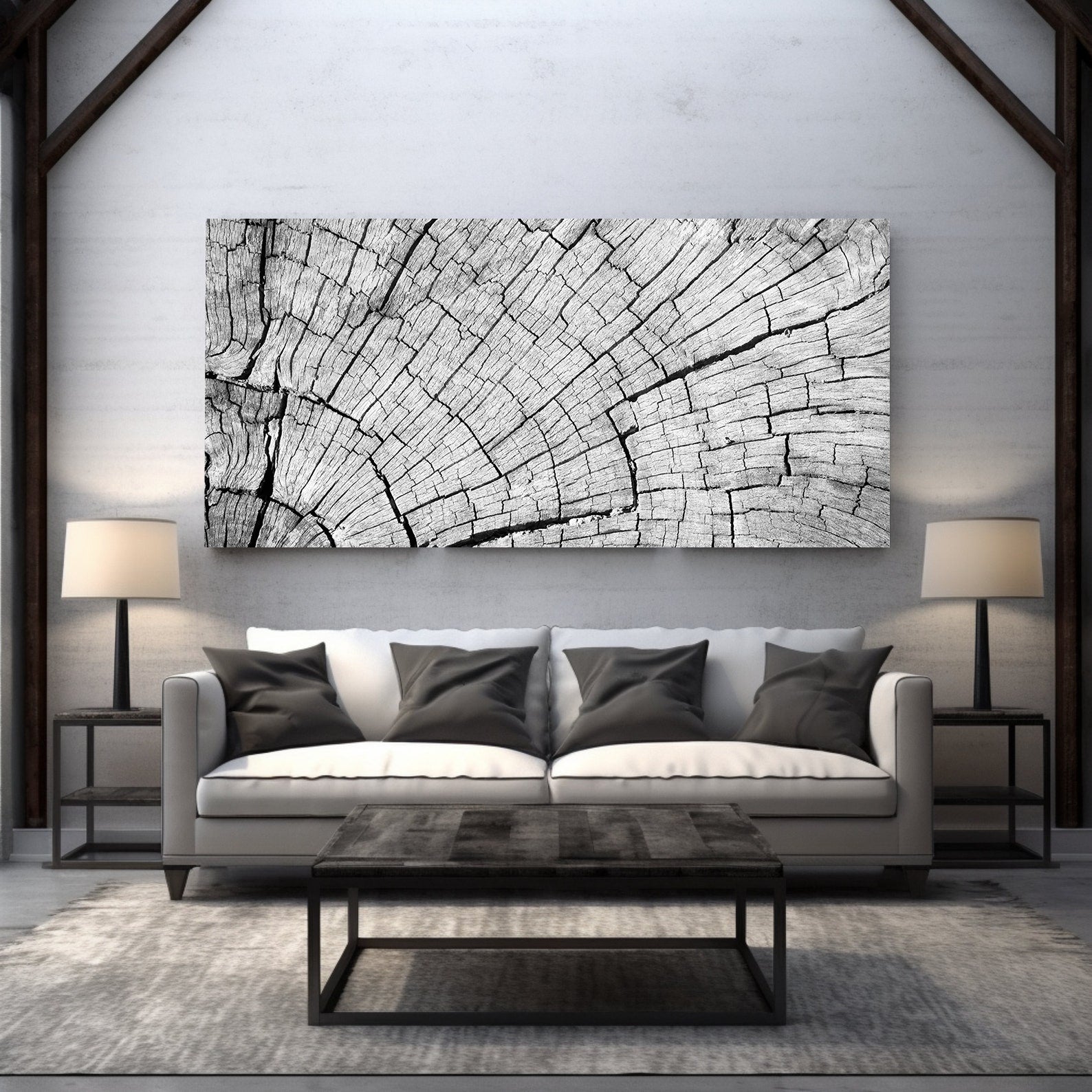 Tablou Canvas - copac Alb Negru