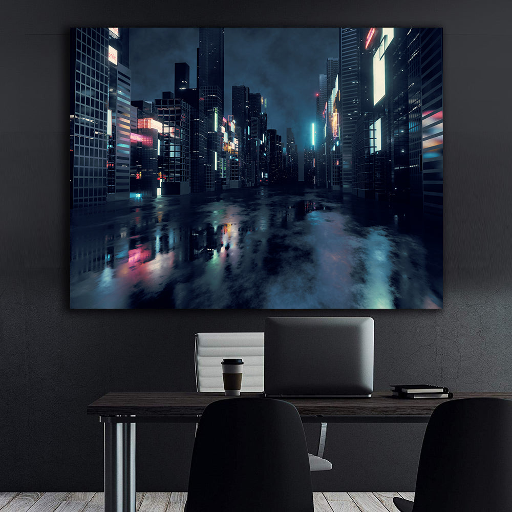 Tablou Canvas - Oraș de Noapte