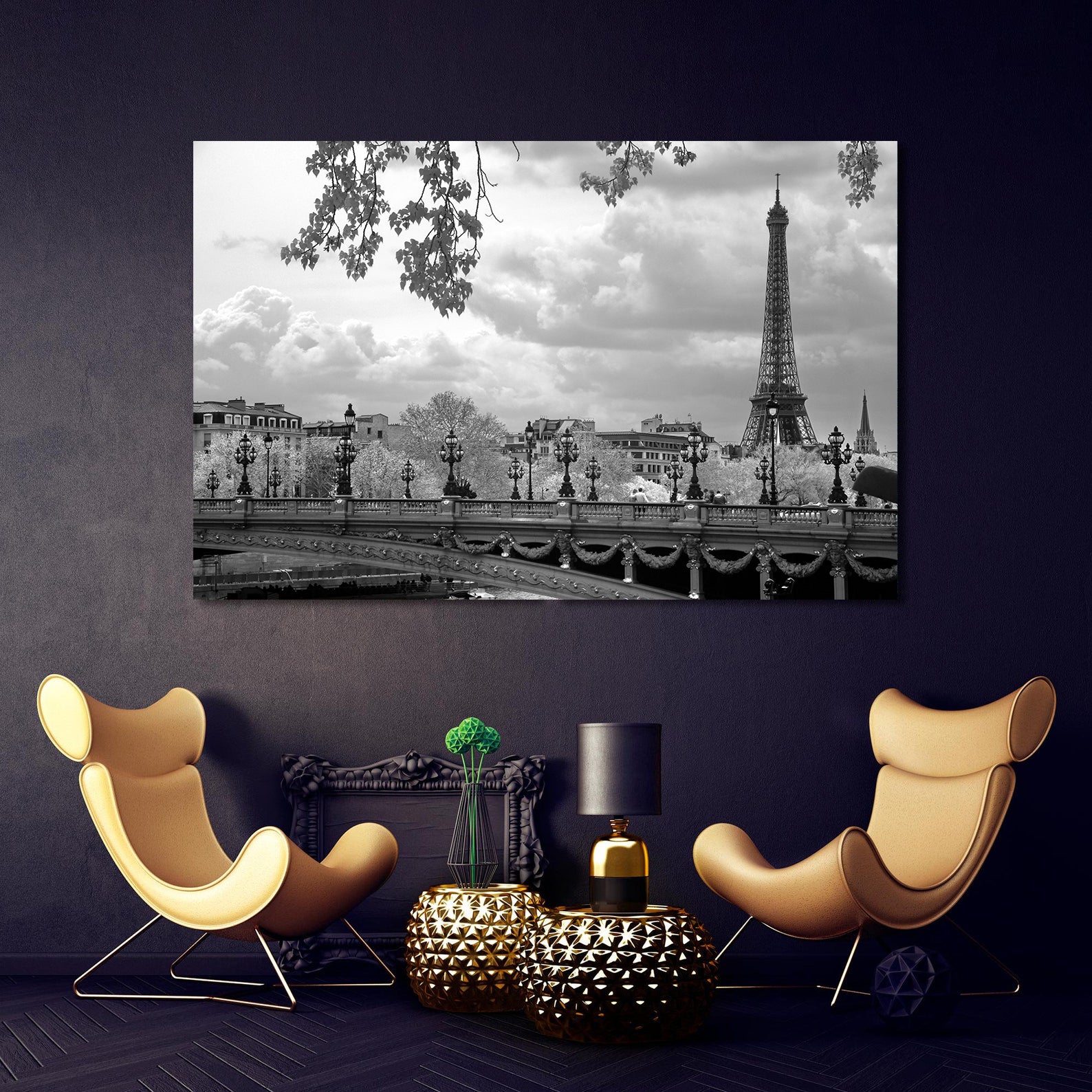 Tableau sur toile - Paris en noir et blanc