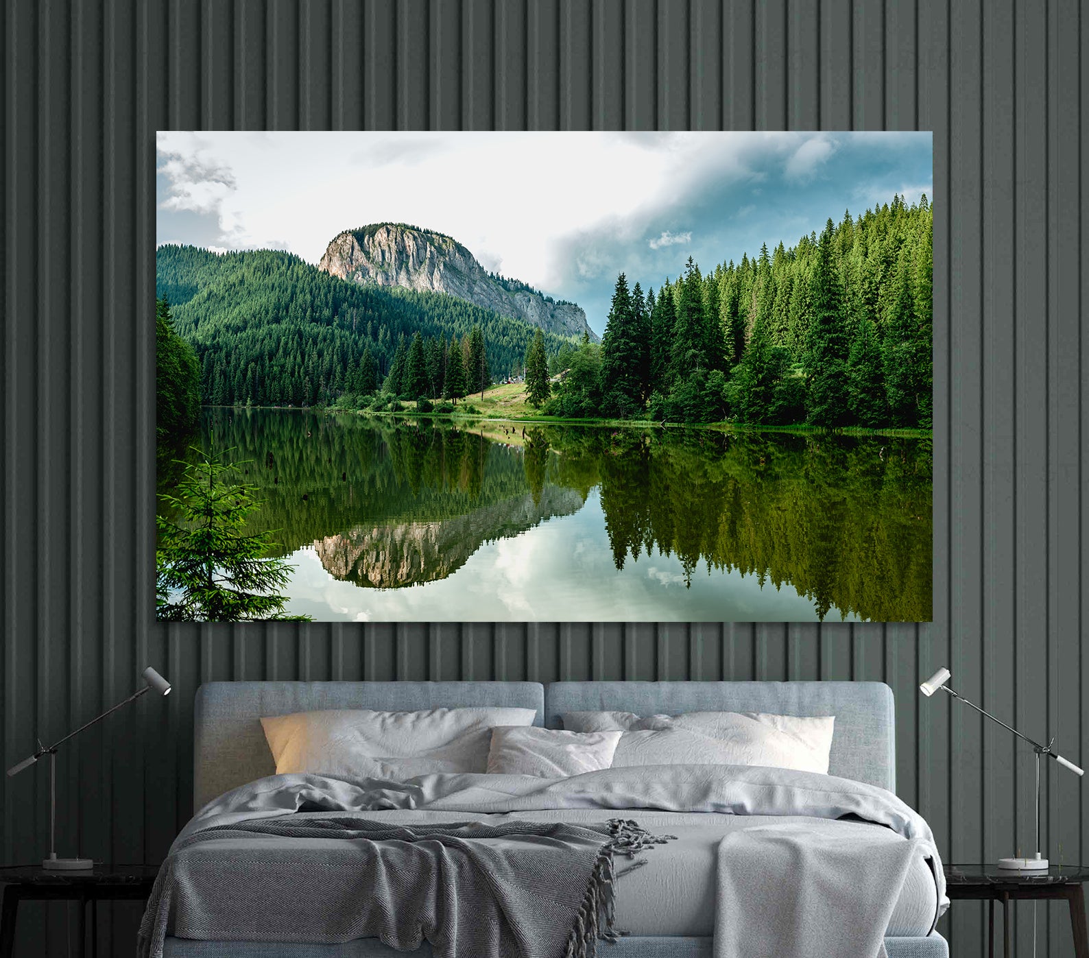Tablou Canvas - Lac în Pădure Peisaj