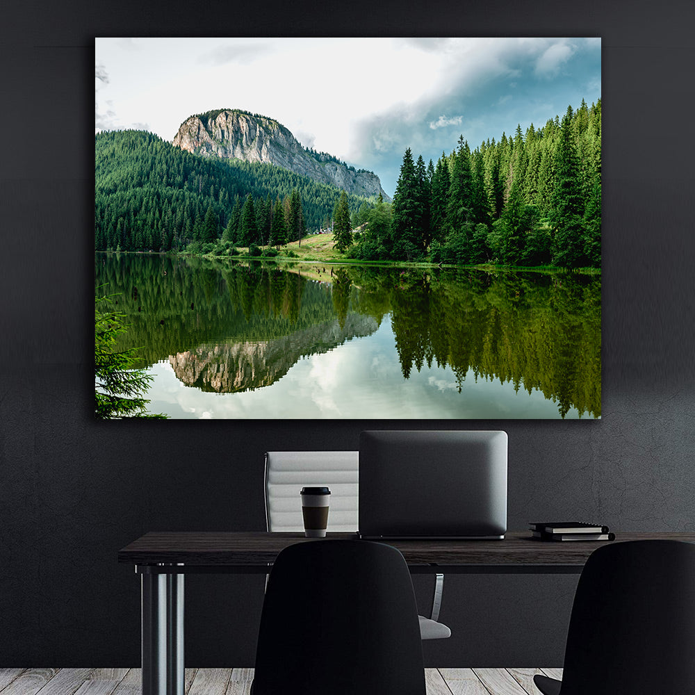 Tablou Canvas - Lac în Pădure Peisaj