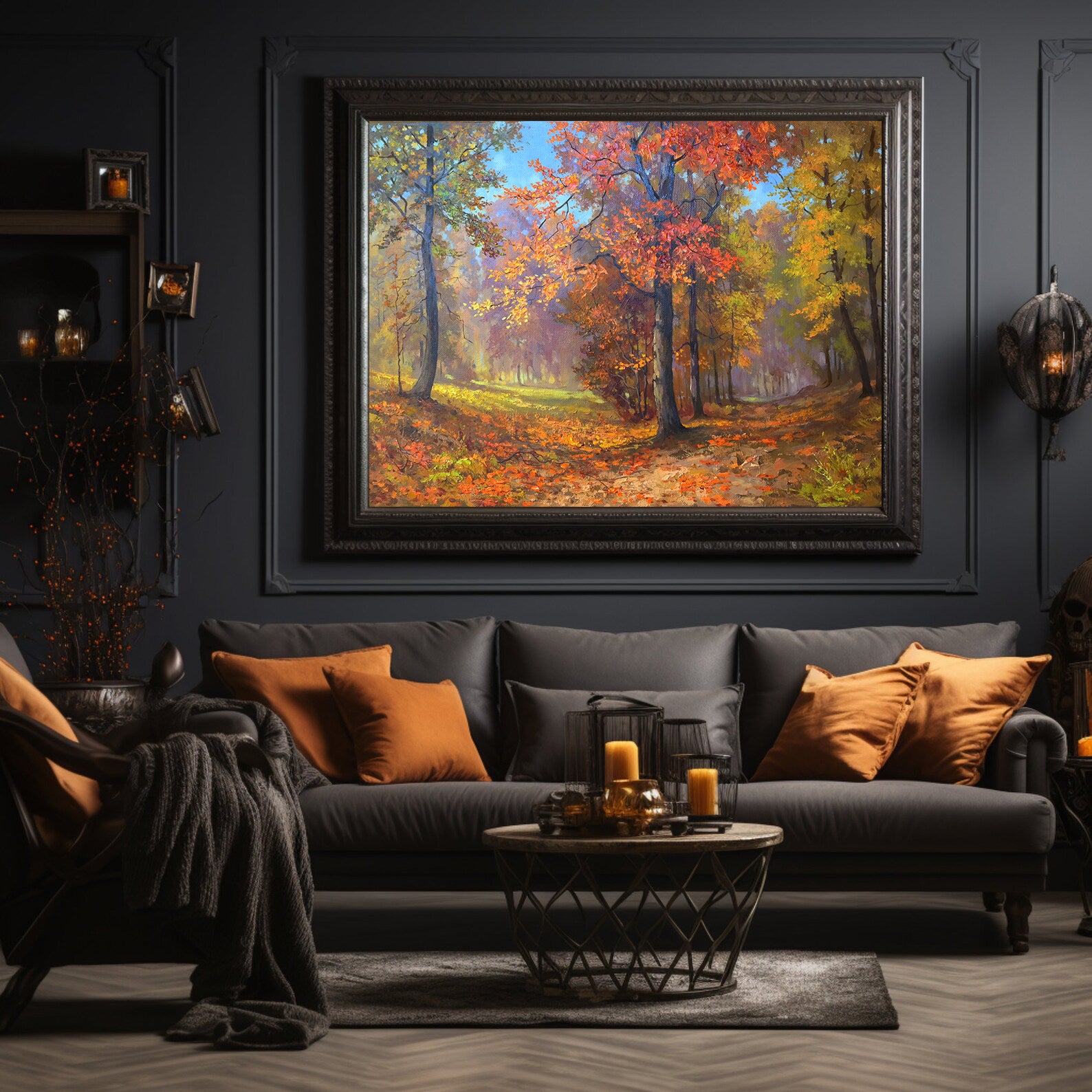 Peinture sur toile - Paysage d'automne