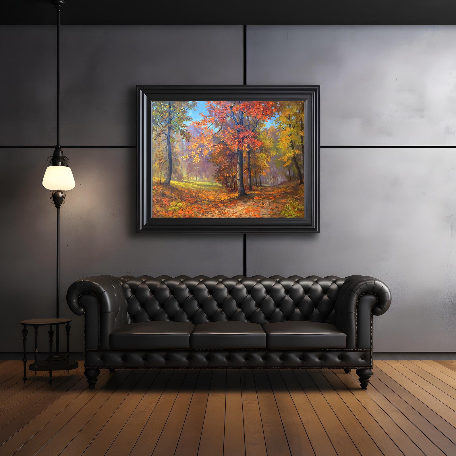 Peinture sur toile - Paysage d'automne