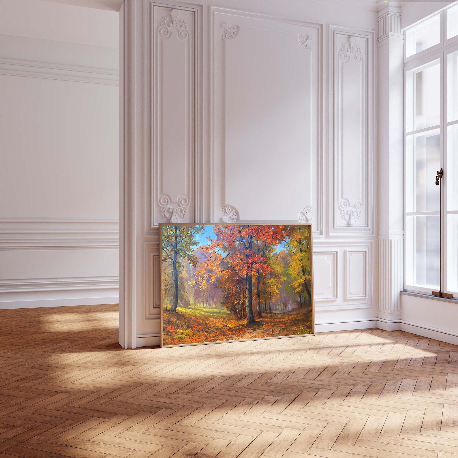 Peinture sur toile - Paysage d'automne