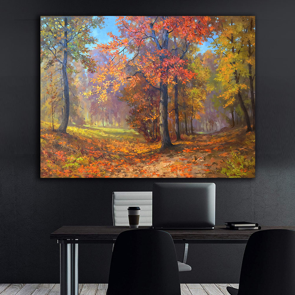 Peinture sur toile - Paysage d'automne