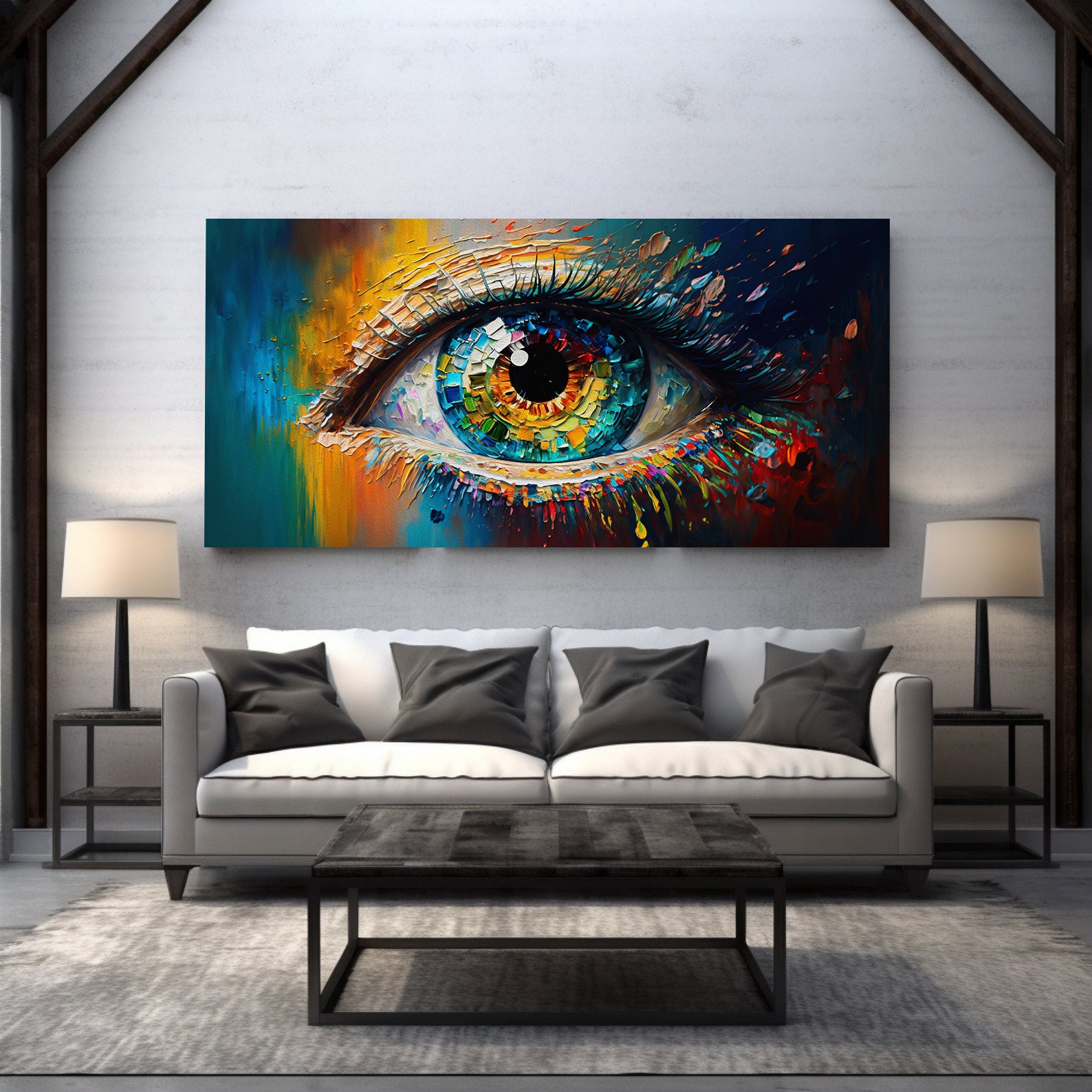 Tablou Canvas - Ochi Multicolor