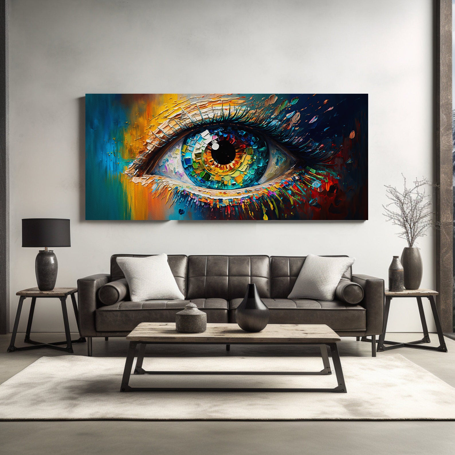 Tablou Canvas - Ochi Multicolor