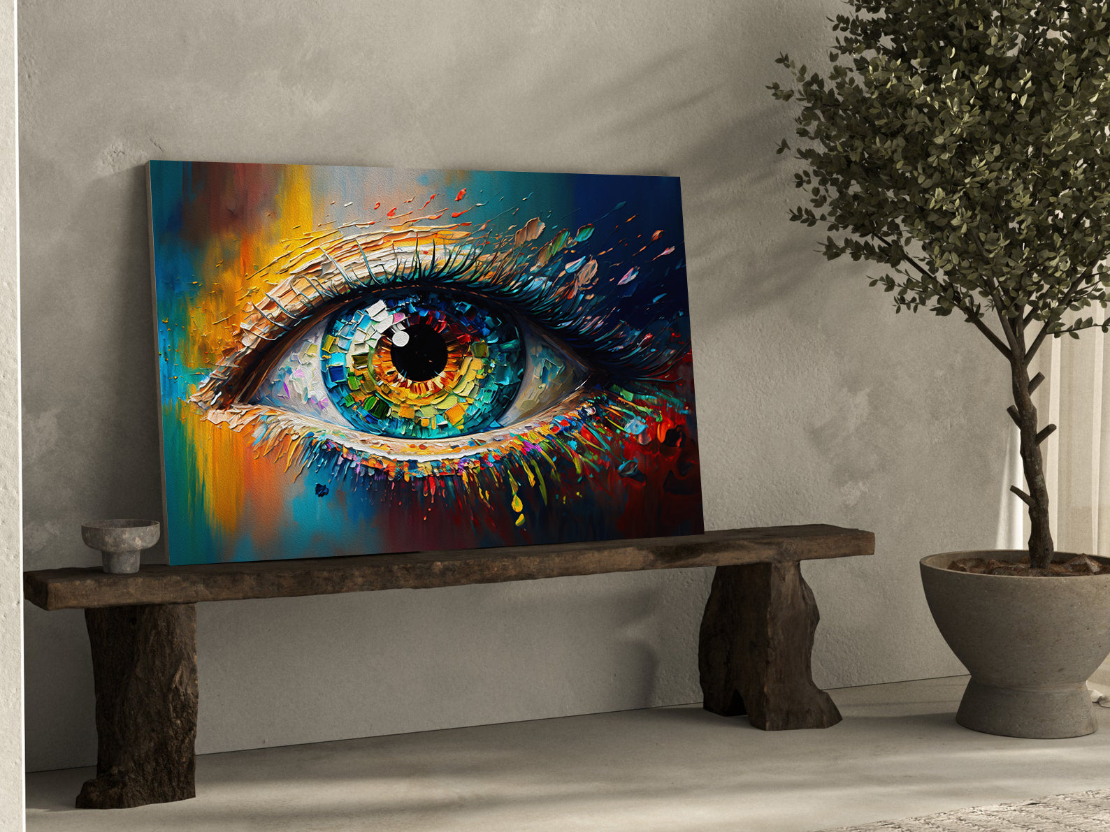 Tablou Canvas - Ochi Multicolor