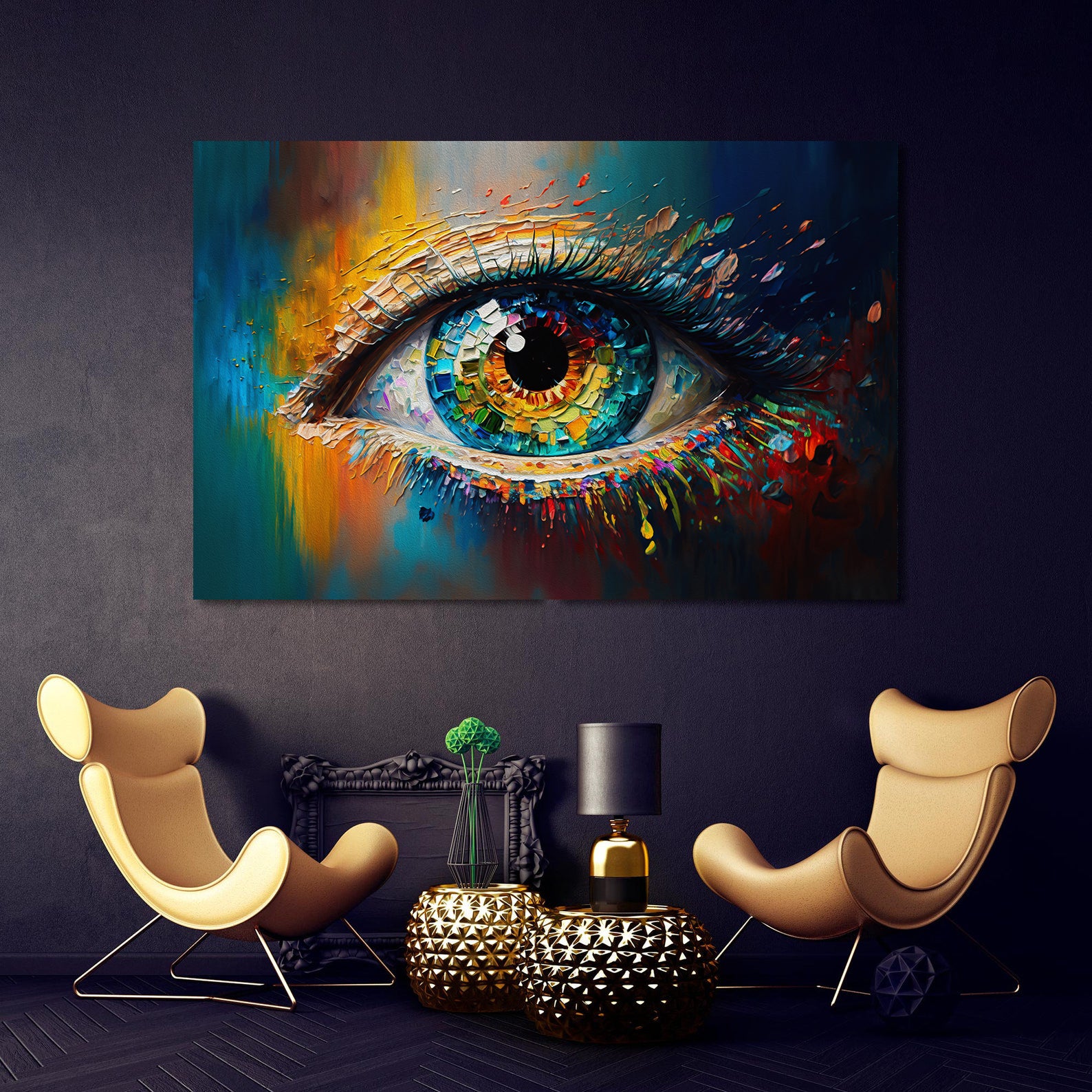 Tablou Canvas - Ochi Multicolor