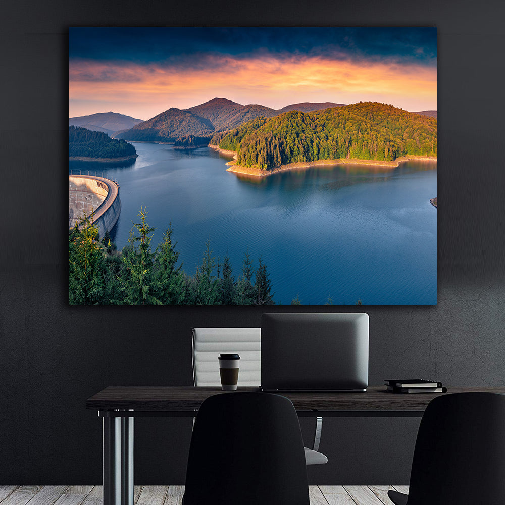 Peinture sur toile - Barrage d'Oașa