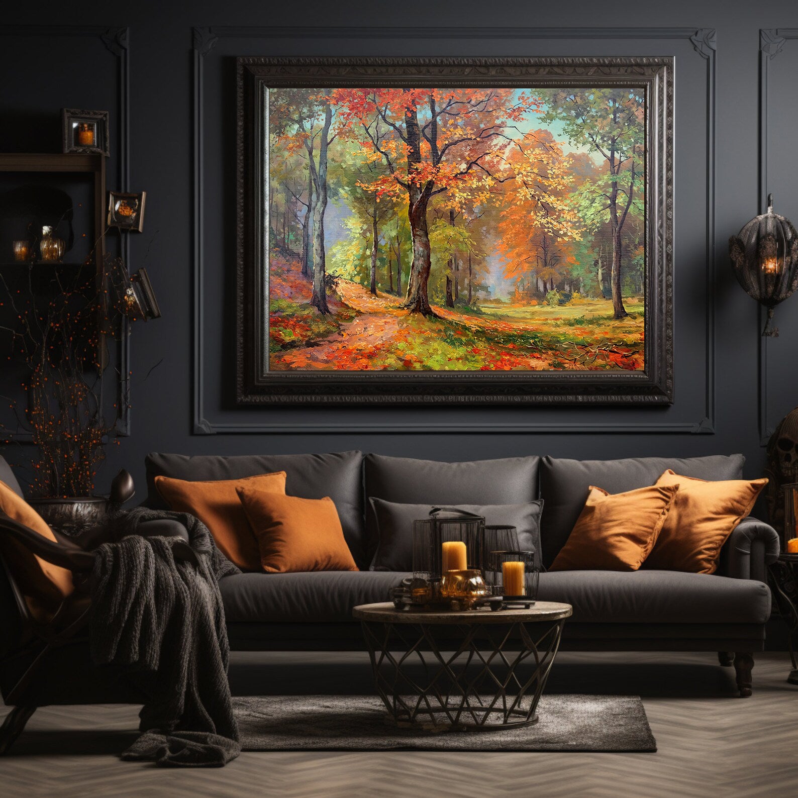 Peinture sur toile - Paysage d'automne dans la forêt