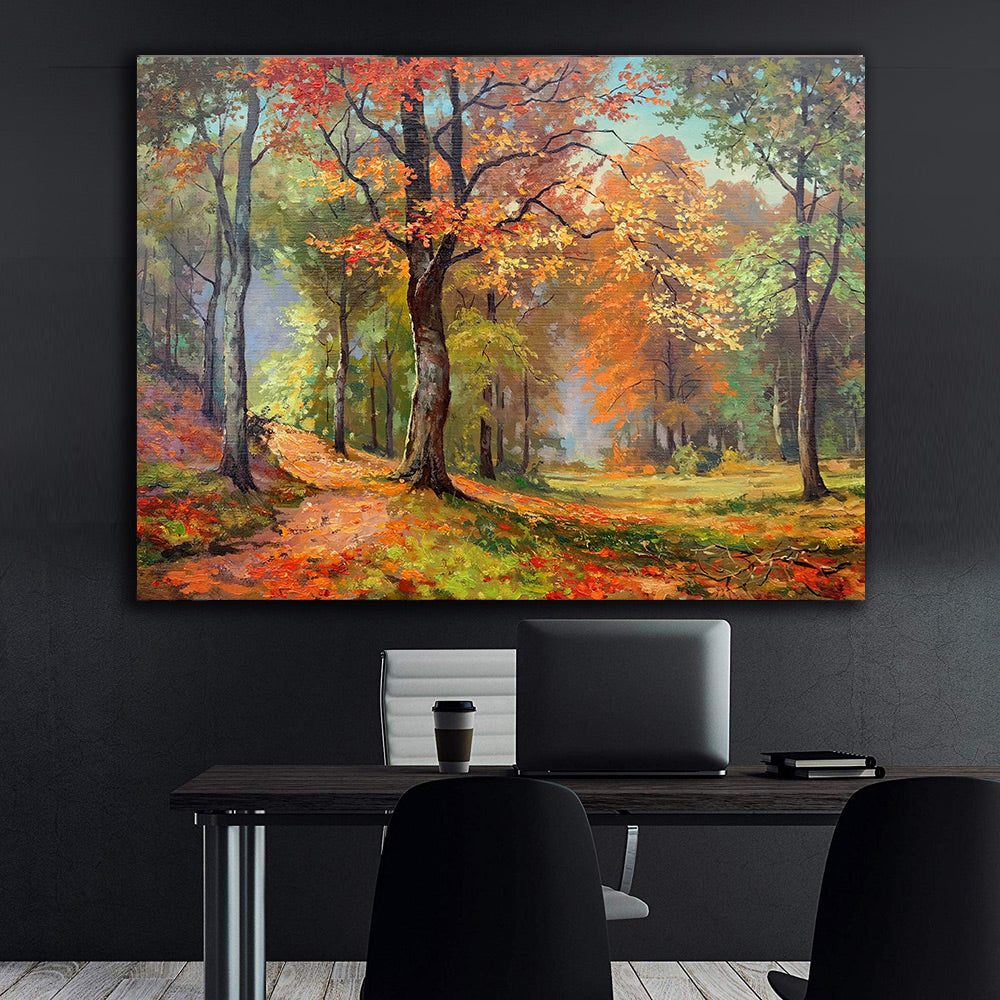 Peinture sur toile - Paysage d'automne dans la forêt