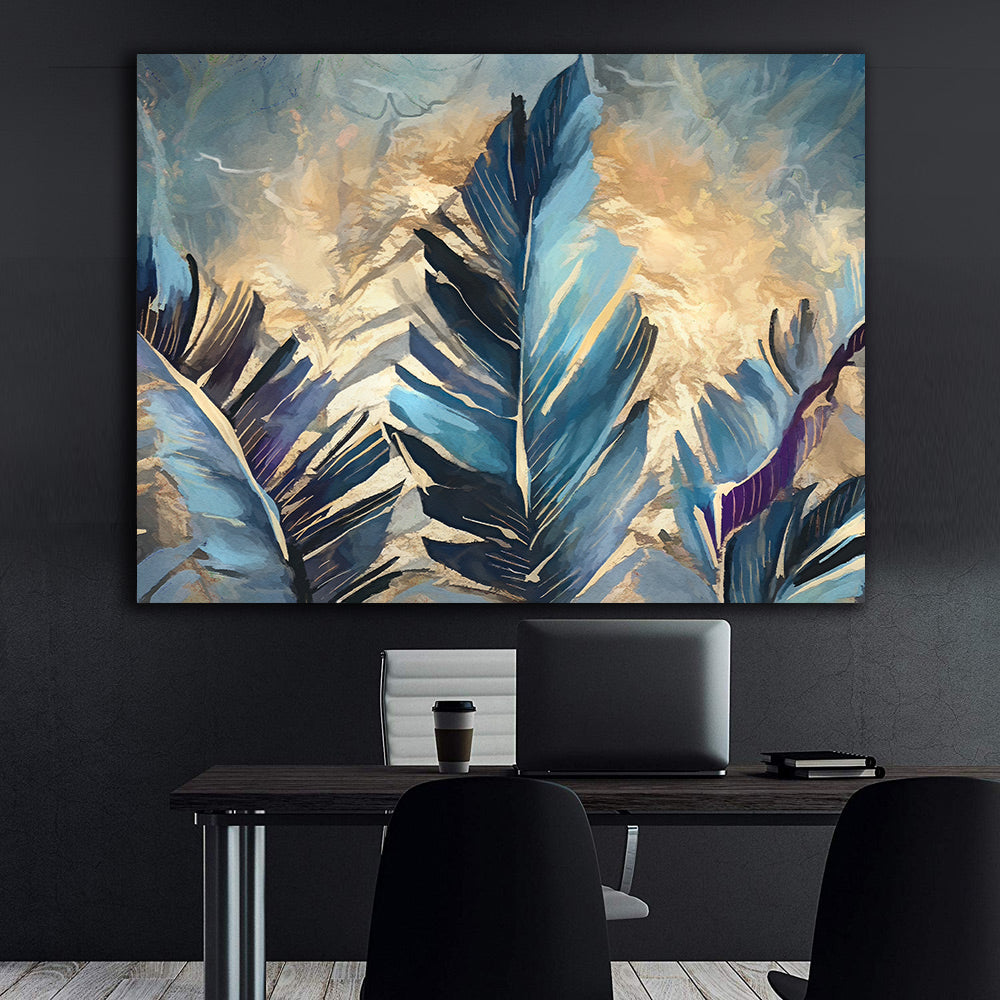 Tablou Canvas - Atingere de Aur pe Pene