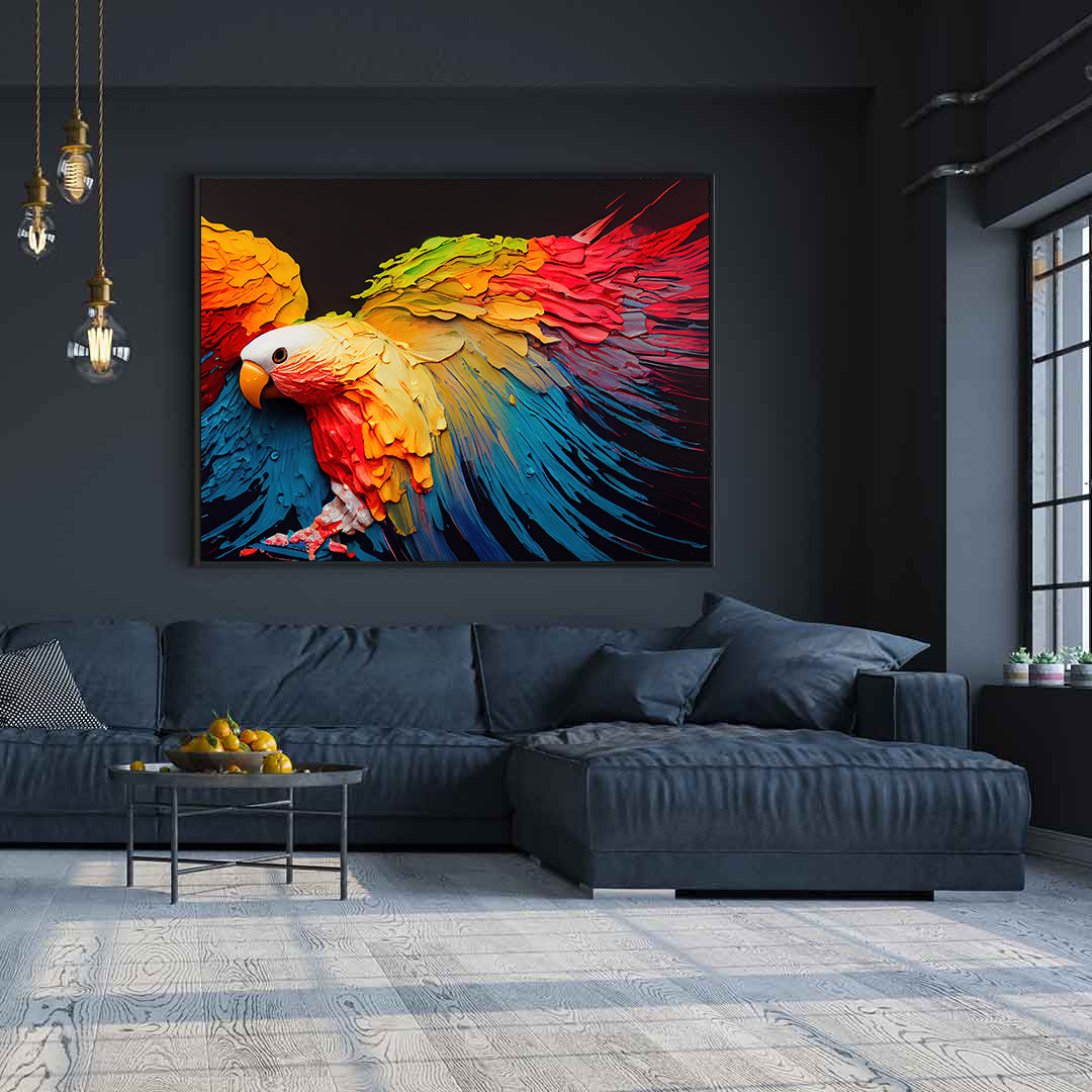 Tablou Canvas - Papagal Multicolor
