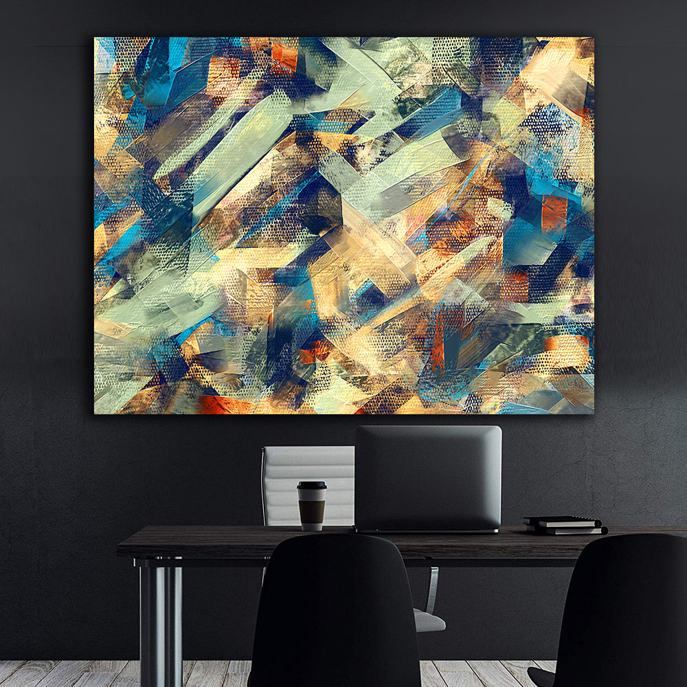 Tablou Canvas - Blue Cubist Depiction