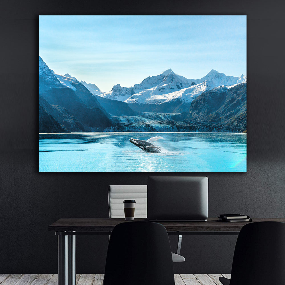 Peinture sur toile - Baleine dans l'océan