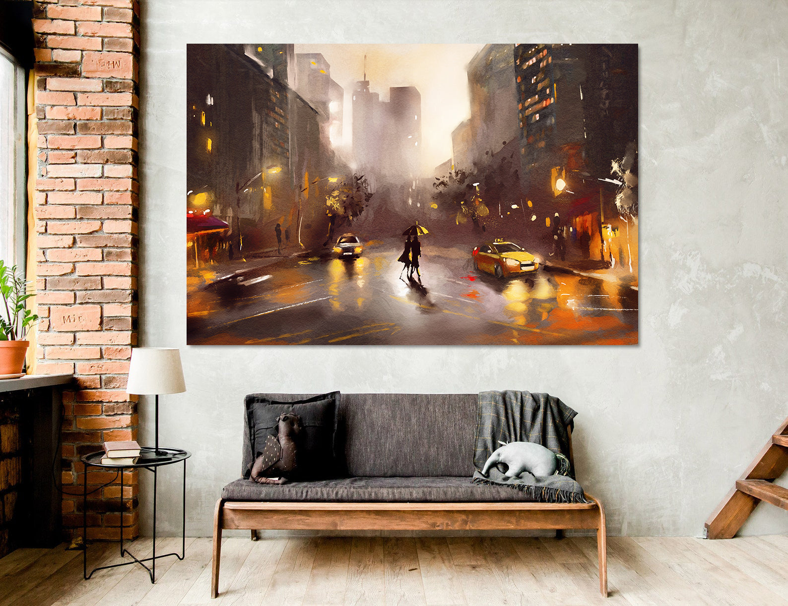 Tablou Canvas - Îndrăgostiți în Oraș