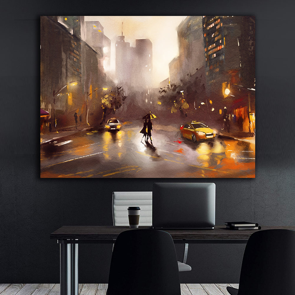 Tablou Canvas - Îndrăgostiți în Oraș