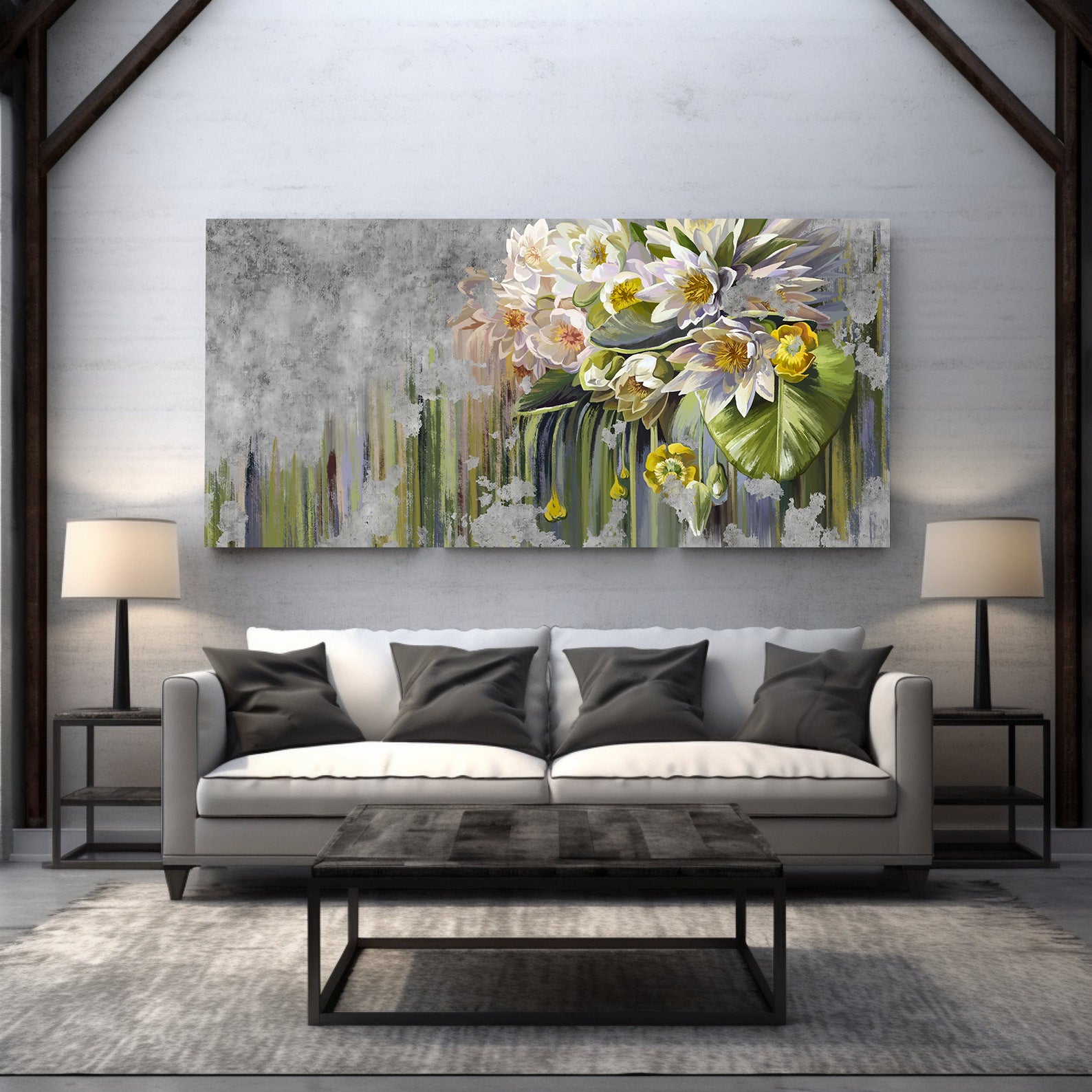 Tablou Canvas - Flori Albe