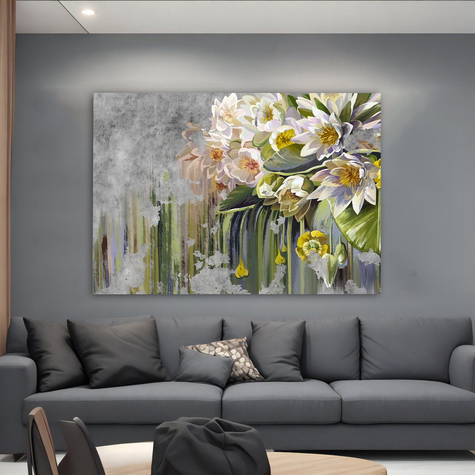 Tablou Canvas - Flori Albe