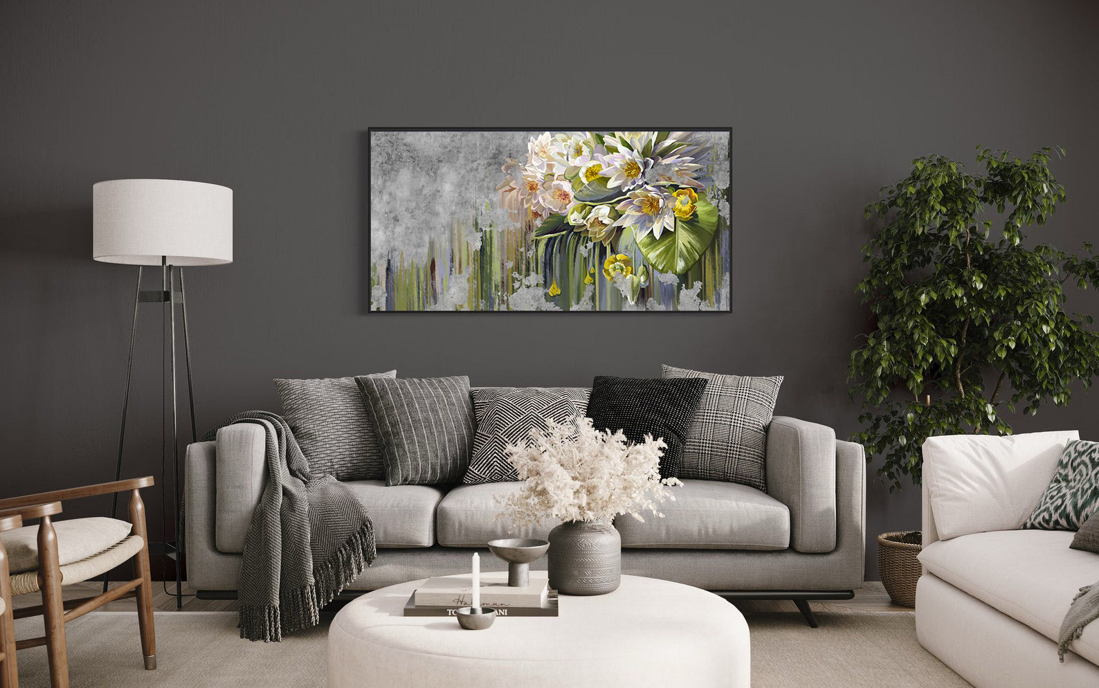 Tablou Canvas - Flori Albe