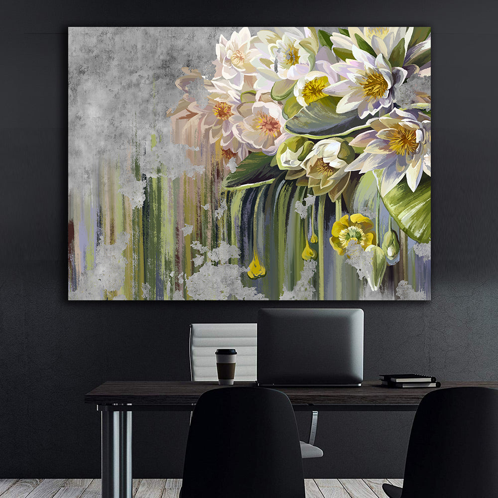 Tablou Canvas - Flori Albe