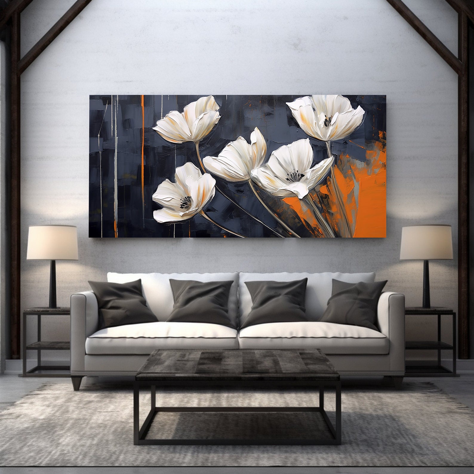 Promotie 80x100 - Tablou Canvas - Flori Albe 9961