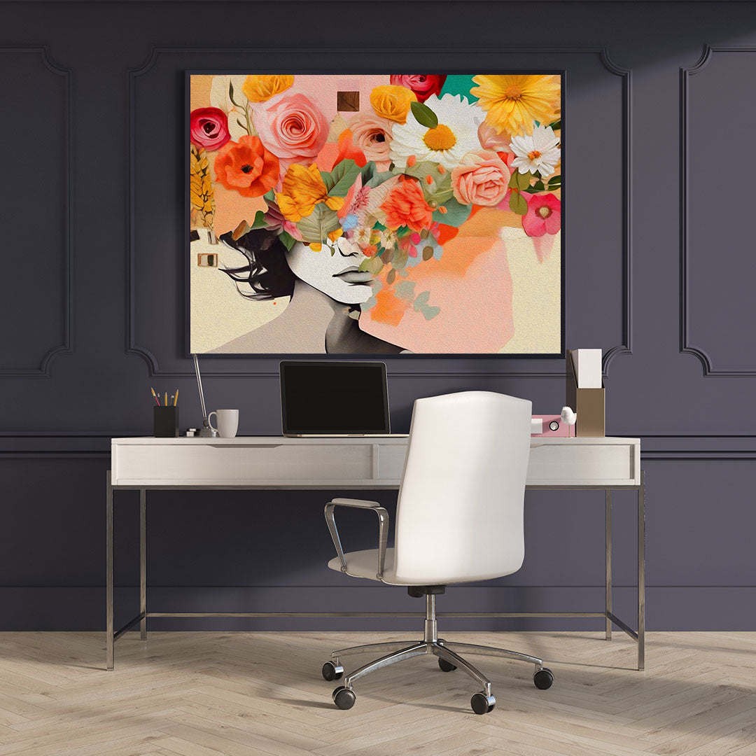 Tablou Canvas - Portret cu Flori