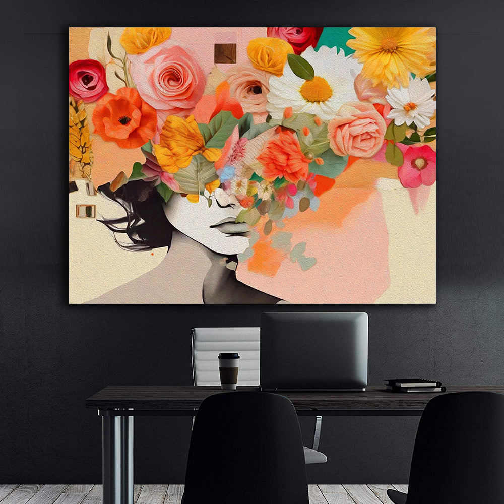 Tablou Canvas - Portret cu Flori