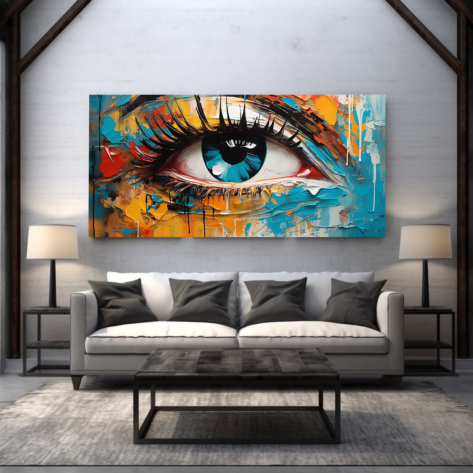Tablou Canvas - Ochi Multicolor
