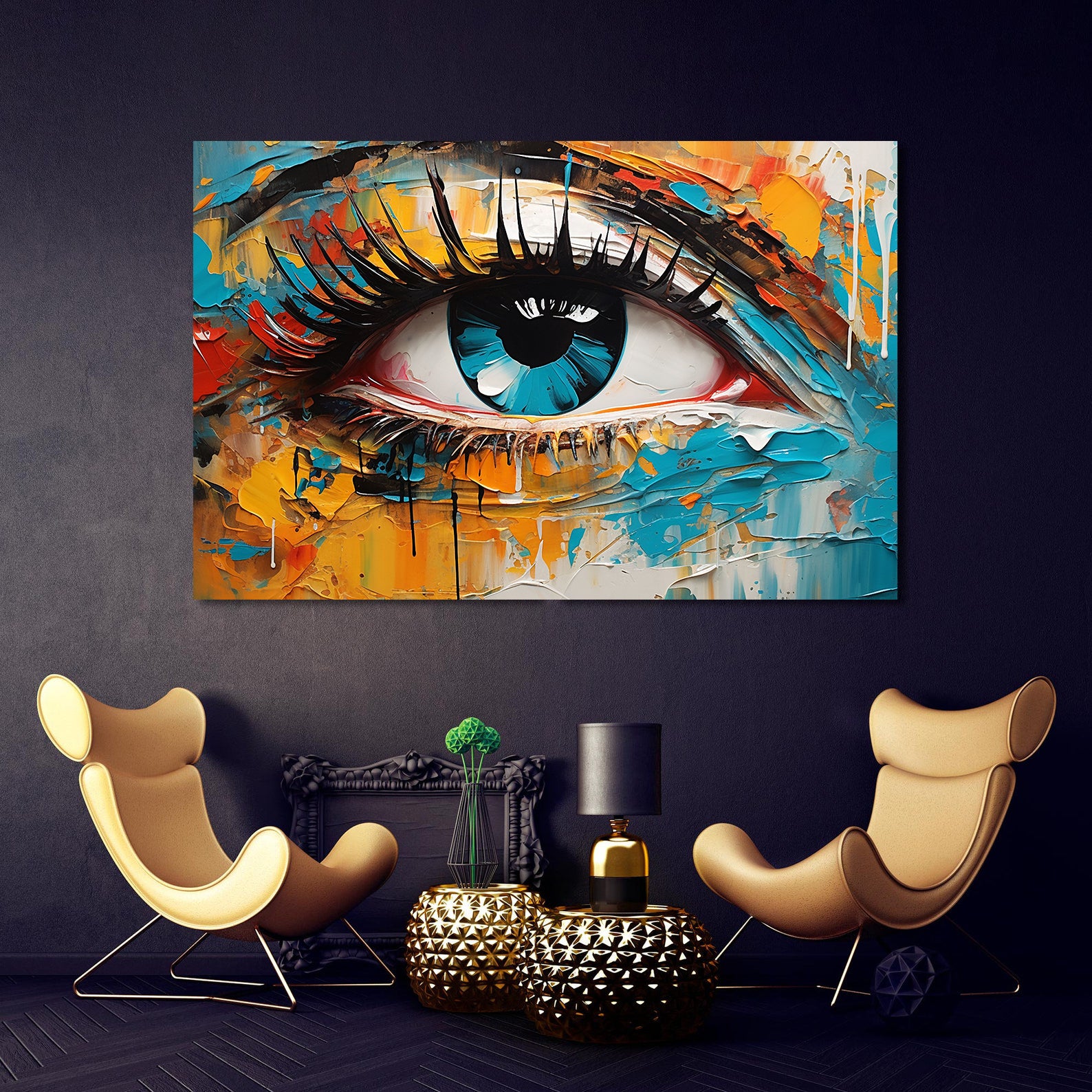 Tablou Canvas - Ochi Multicolor