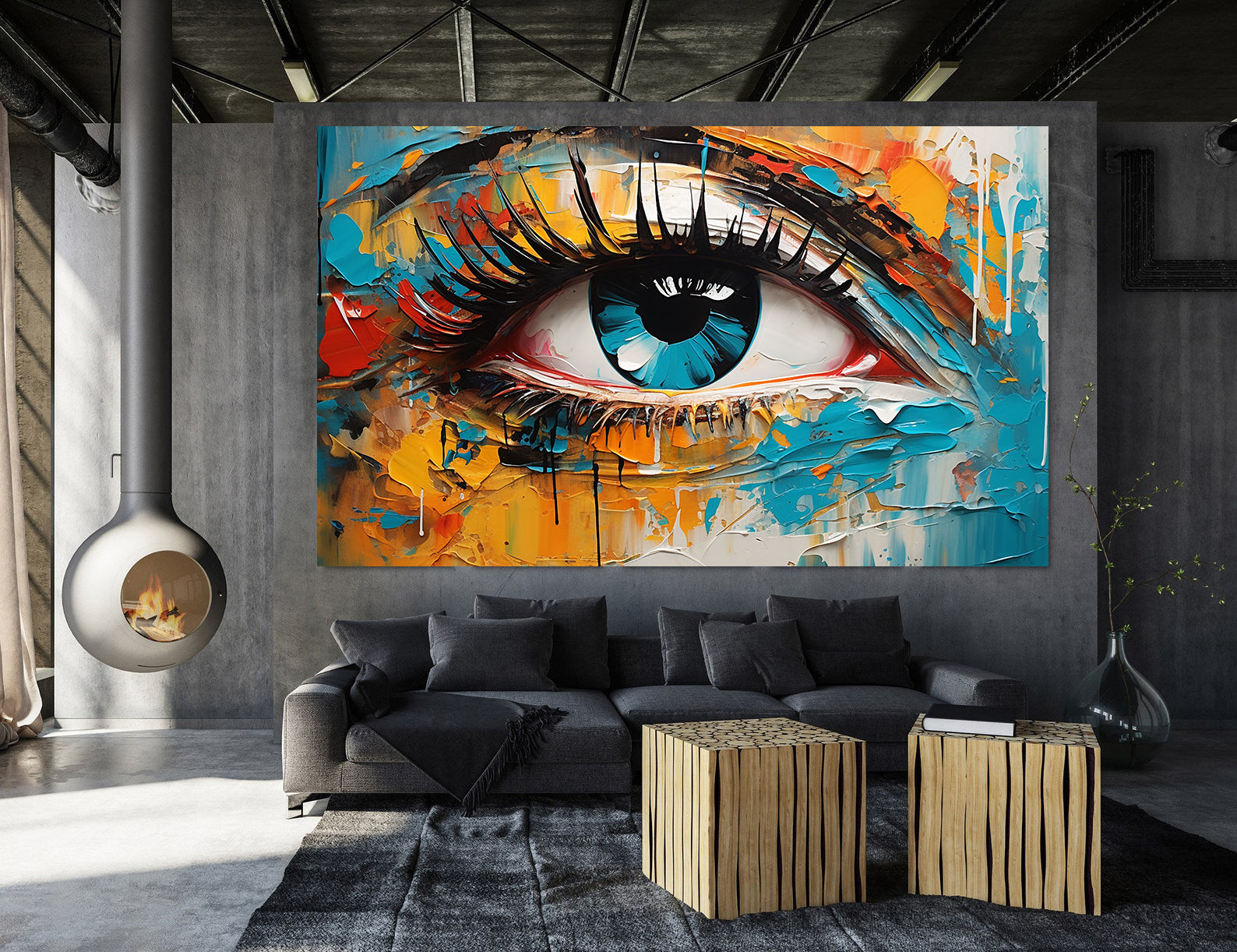 Tablou Canvas - Ochi Multicolor
