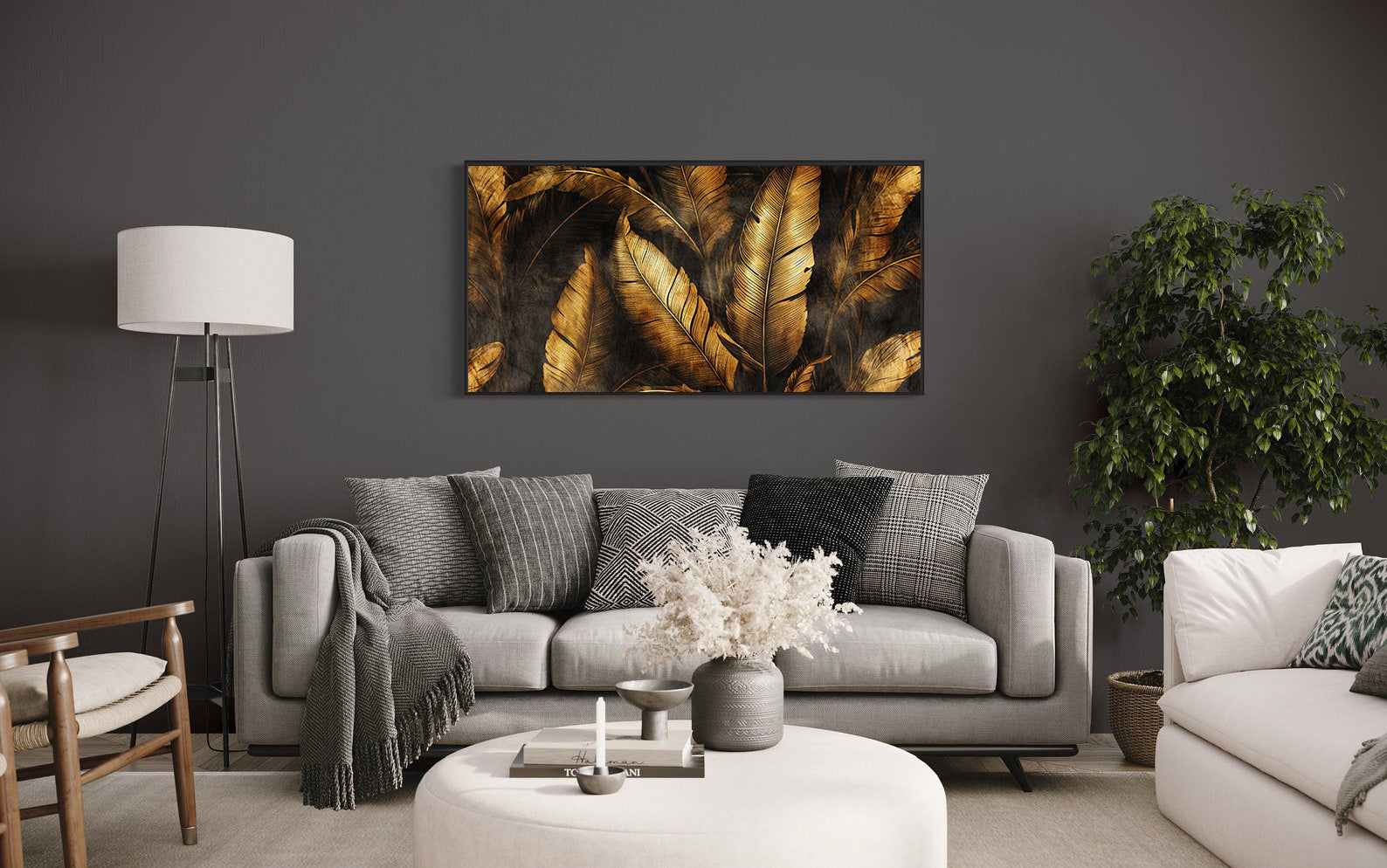 Tablou Canvas - Frunze Aurii