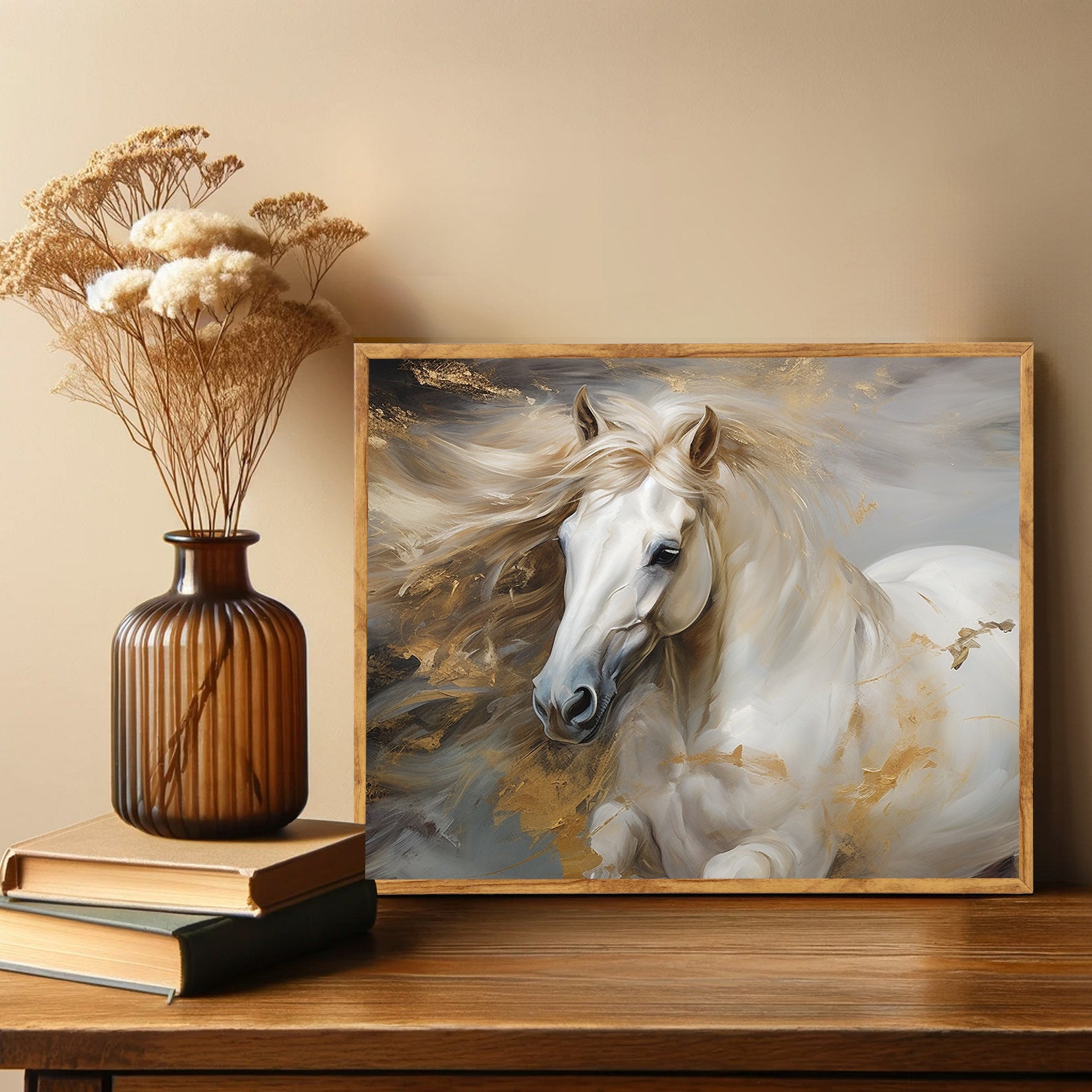 Tablou Canvas - Cal Alb sportiv